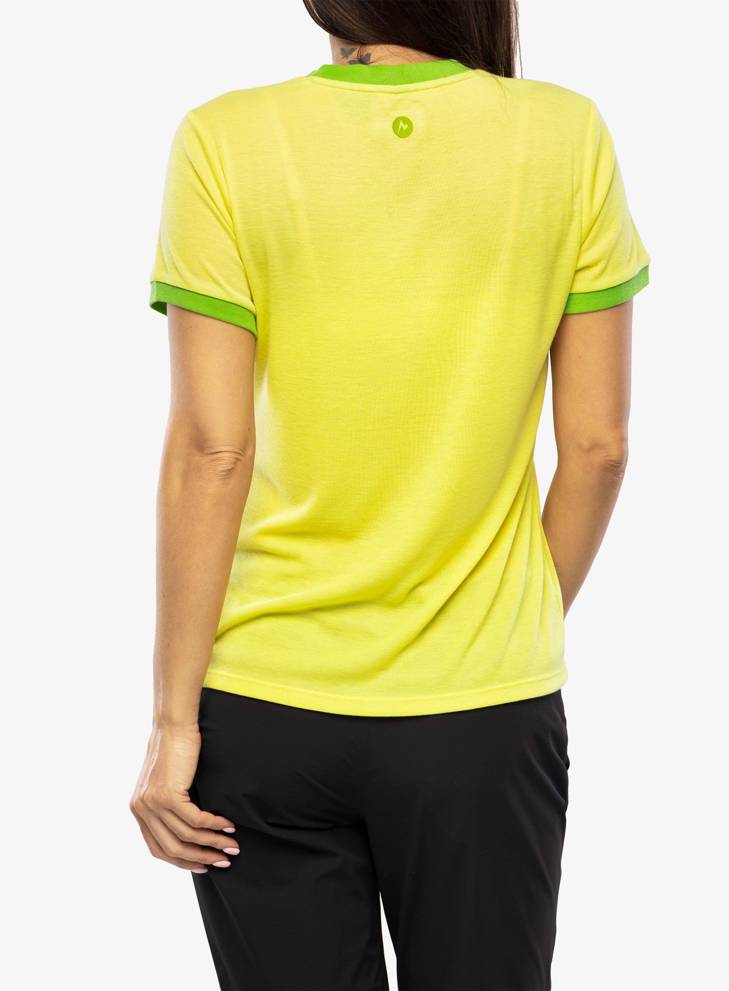 Dámské rychleschnoucí triko Marmot Switchback SS - light yellow/kiwi