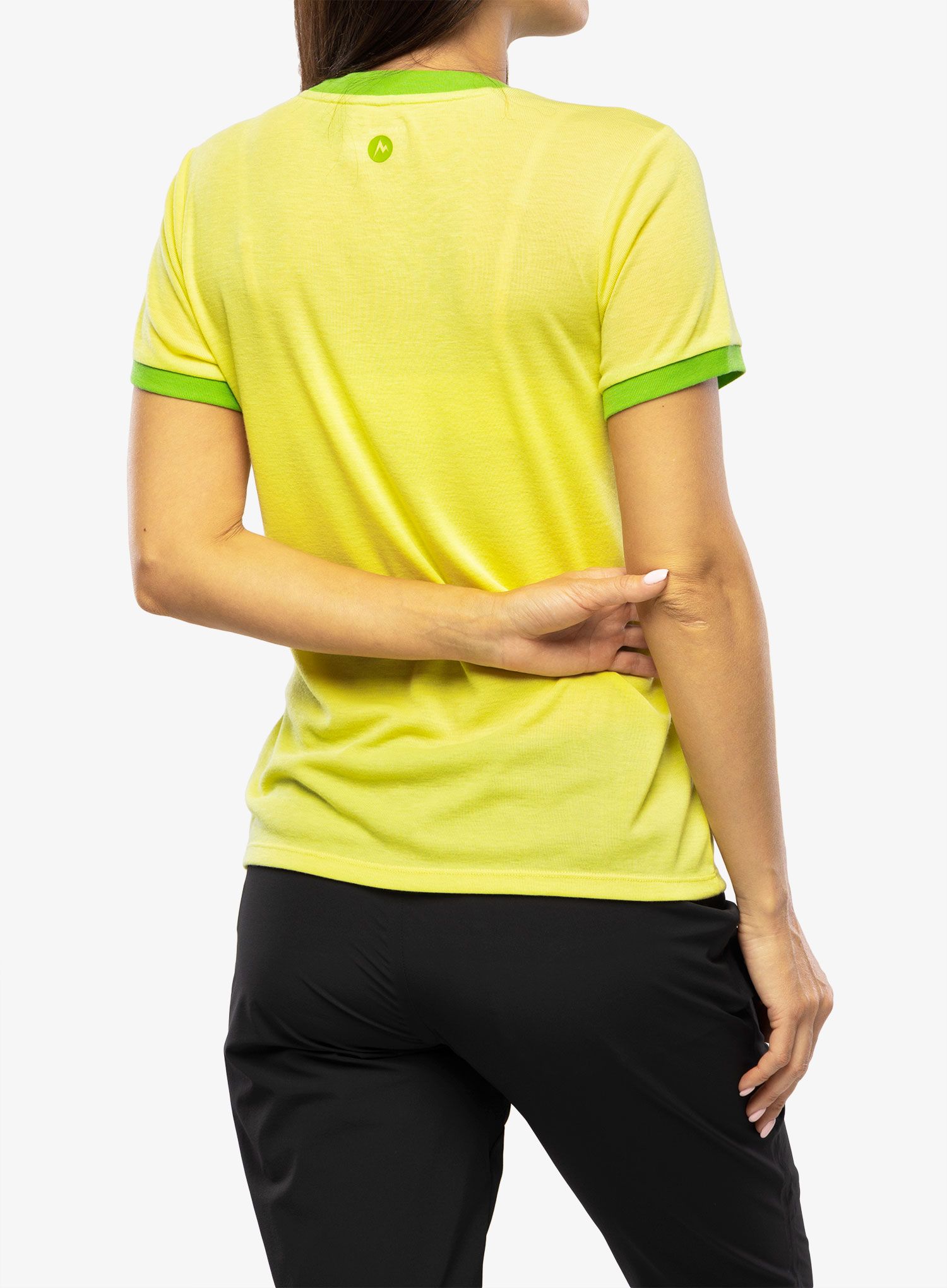 Dámské rychleschnoucí triko Marmot Switchback SS - light yellow/kiwi
