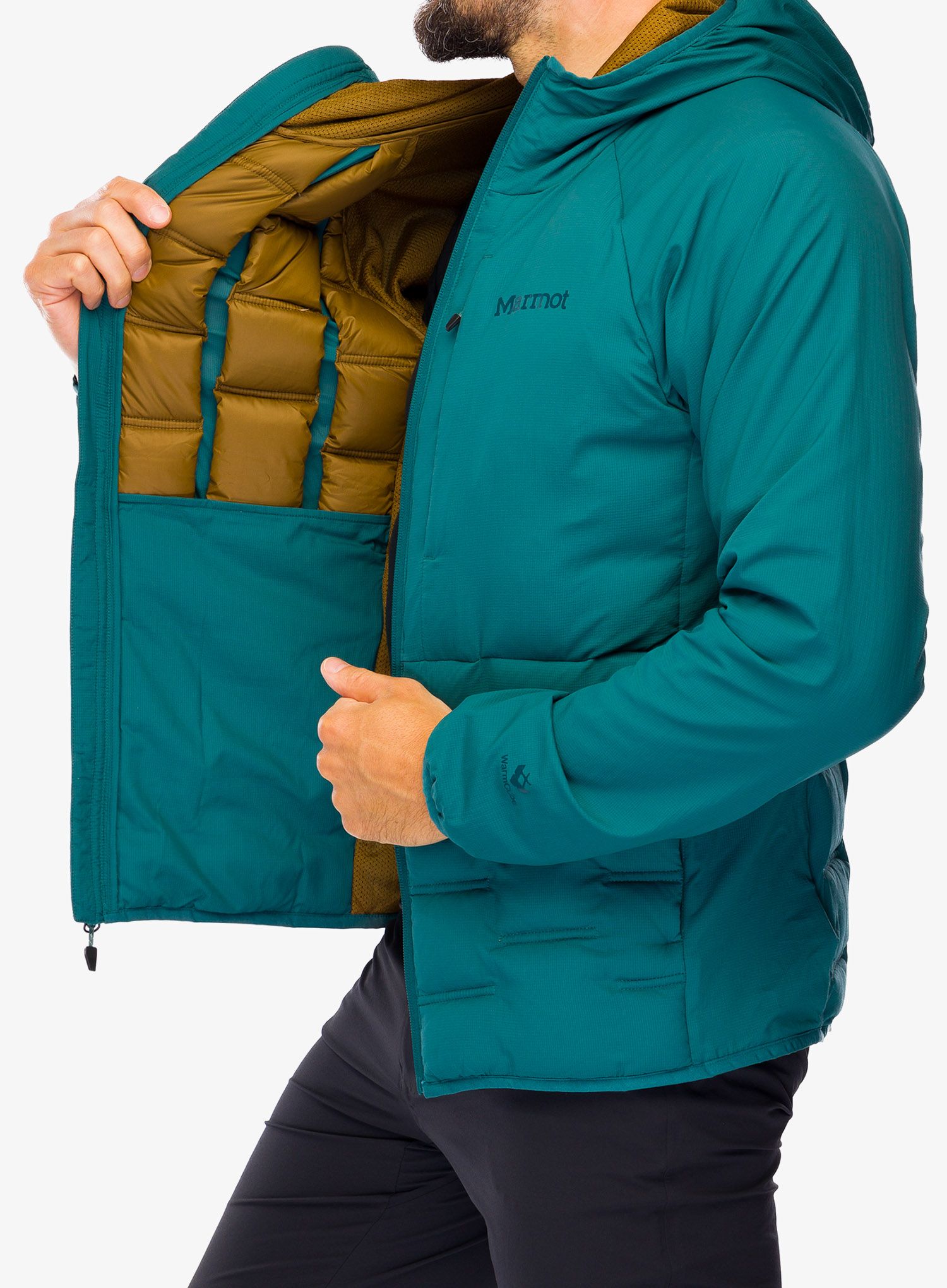 Péřová bunda Marmot WarmCube Active Alt HB - dark jungle