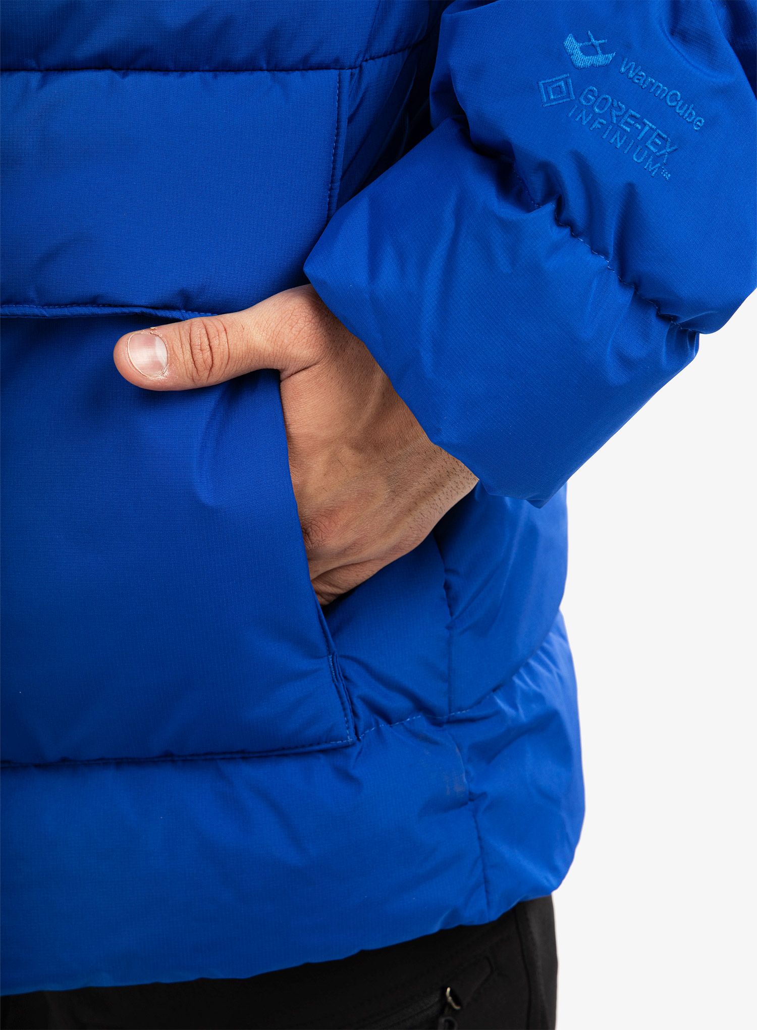 Péřový plášť Marmot WarmCube GORE-TEX Golden Mantle Jacket - azure