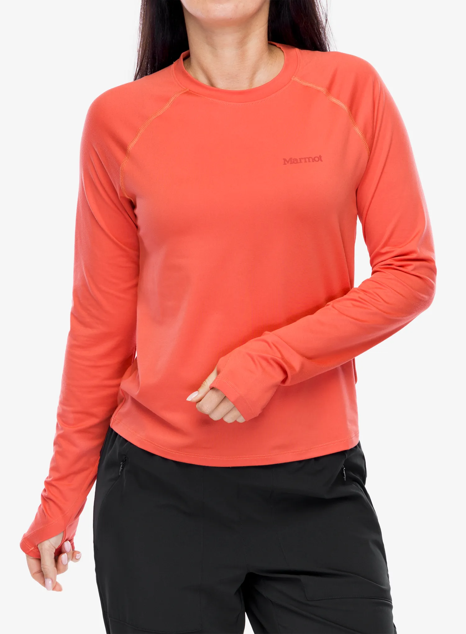 Dámská mikina bez kapuce Marmot Windridge LS - grapefruit