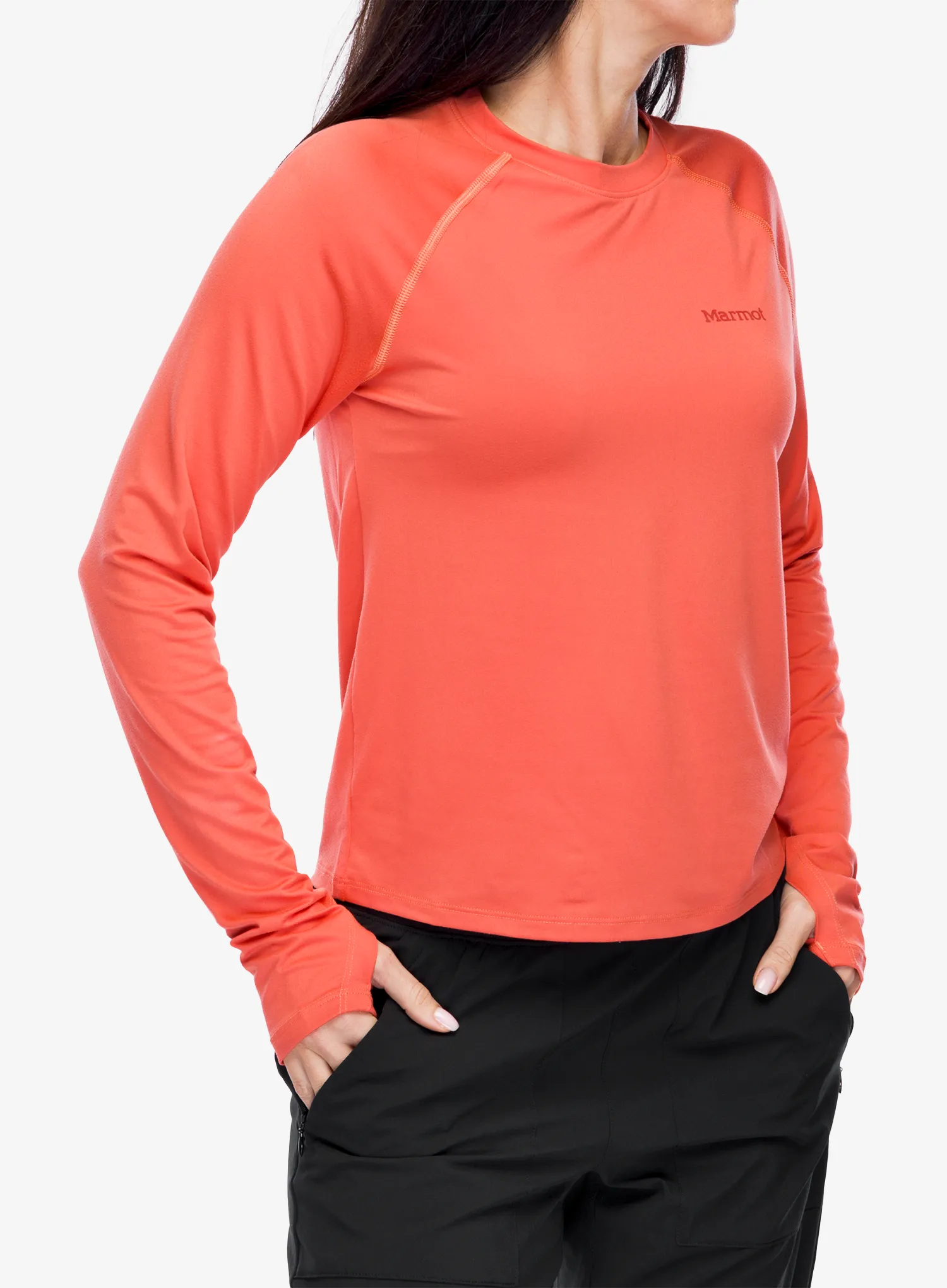 Dámská mikina bez kapuce Marmot Windridge LS - grapefruit