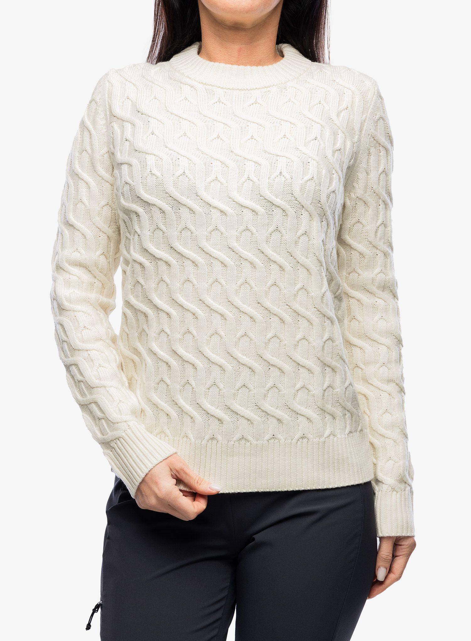 Dámský svetr Icebreaker Merino Cable Knit Crewe Sweater - undyed