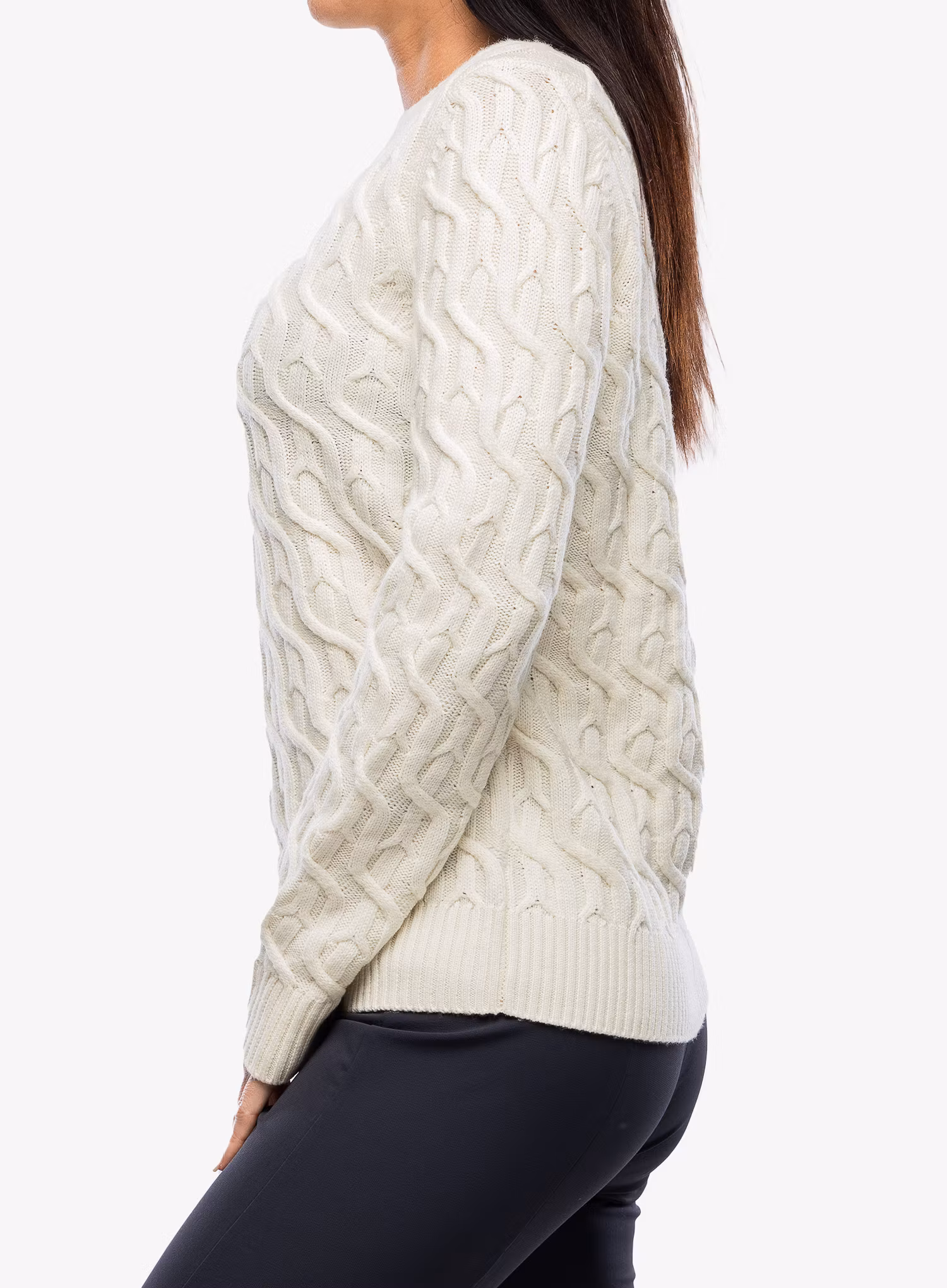 Dámský svetr Icebreaker Merino Cable Knit Crewe Sweater - undyed