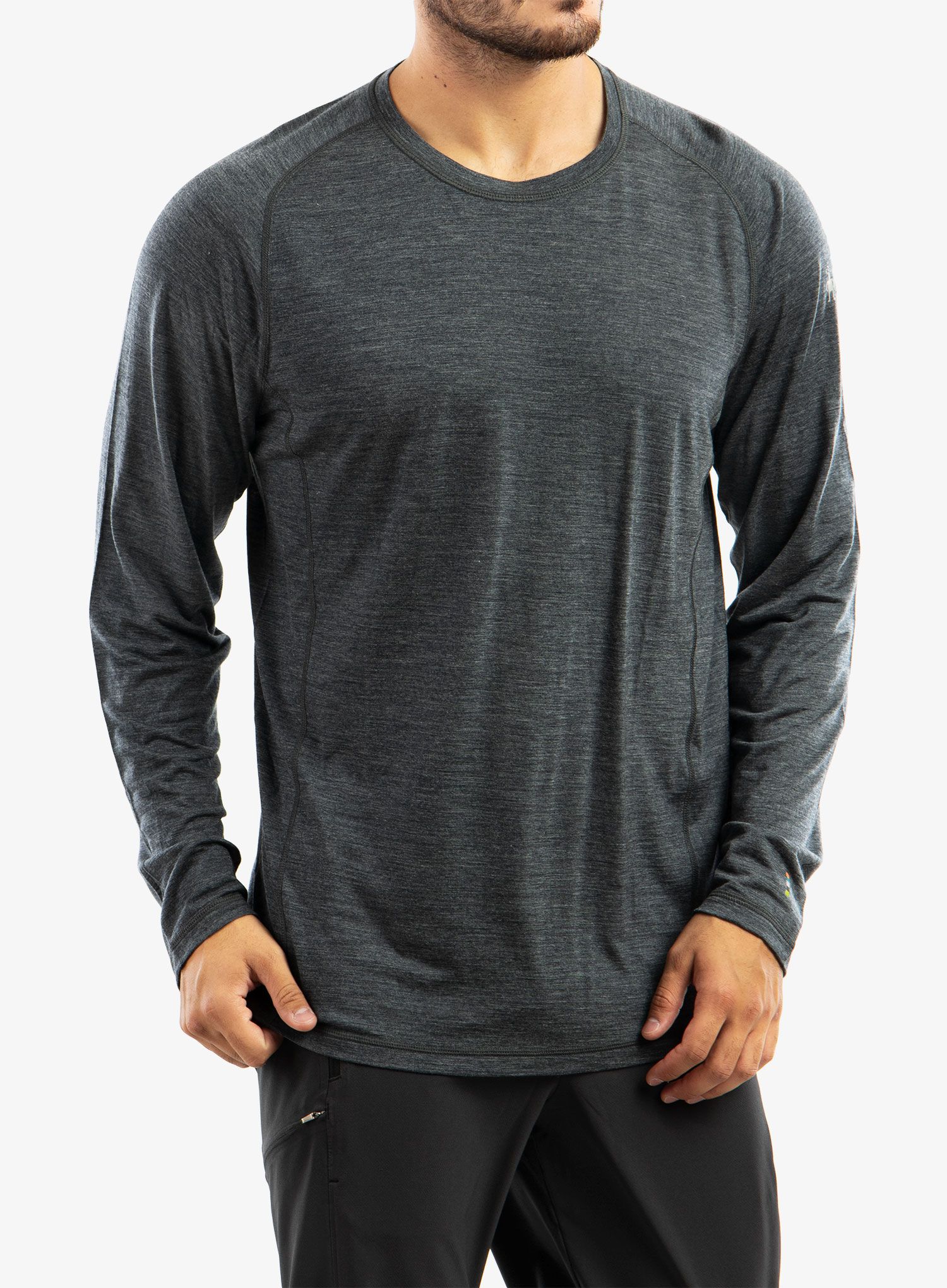 Mikina Smartwool Merino Sport Ultralite L/S - charcoal
