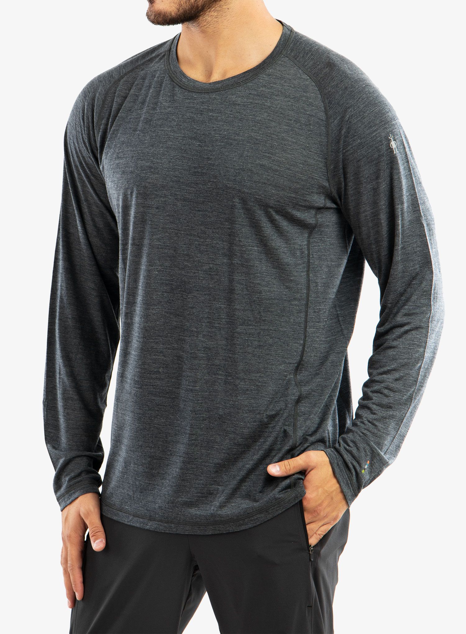 Mikina Smartwool Merino Sport Ultralite L/S - charcoal