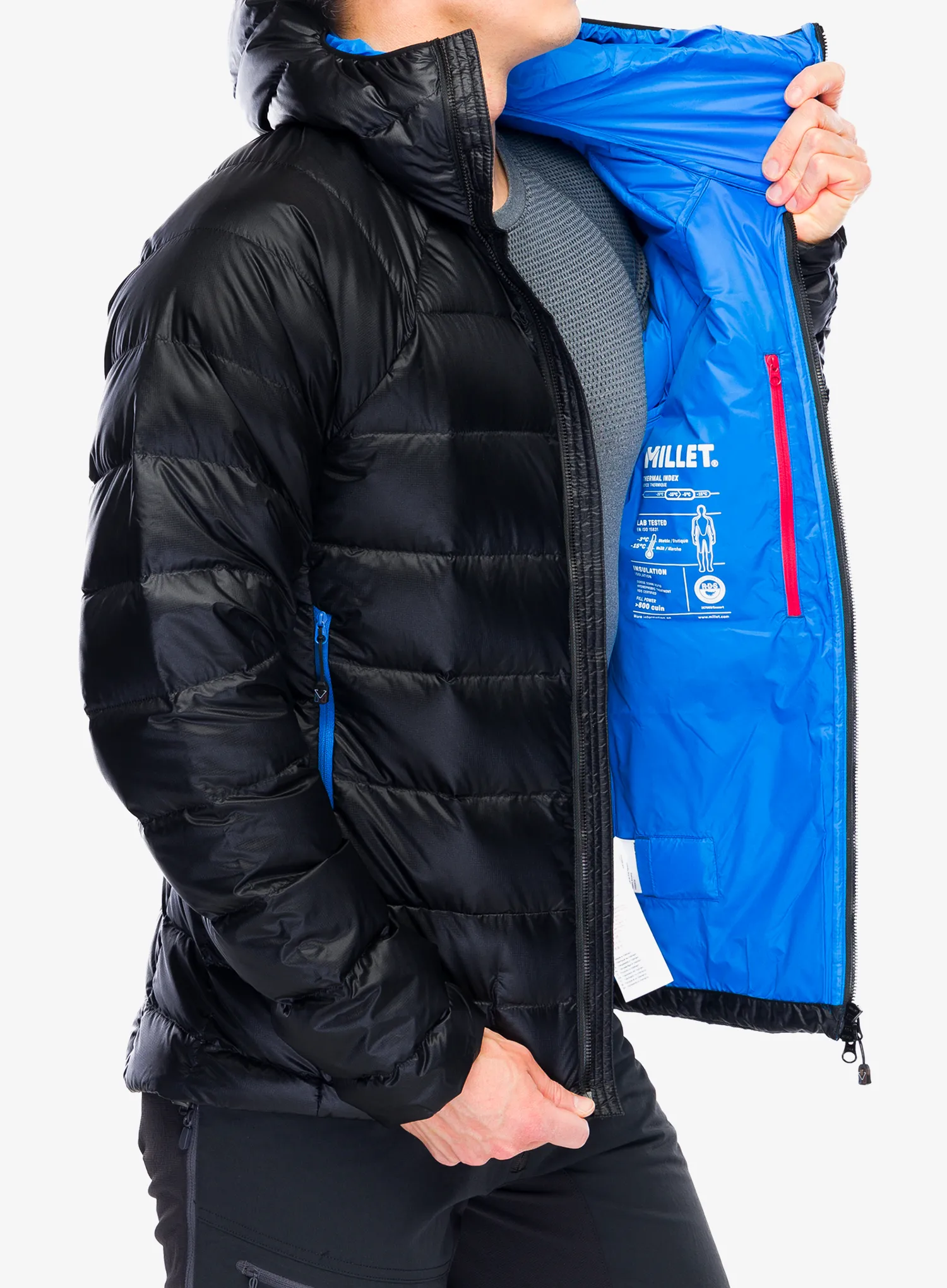 Péřová bunda Millet Trilogy Icon Down Hooded - black
