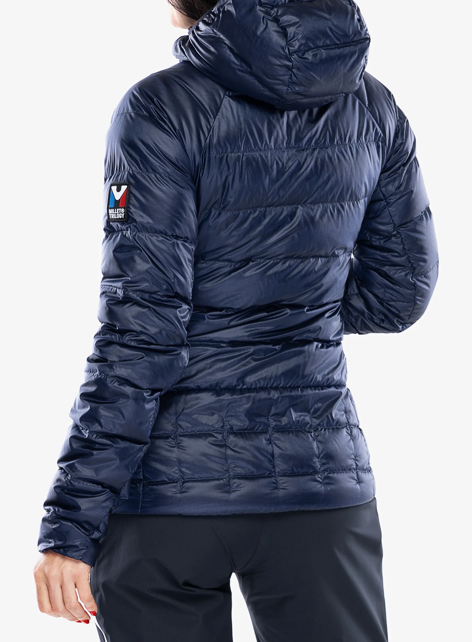 Dámská péřová bunda Millet Trilogy Icon Down Hooded - saphir