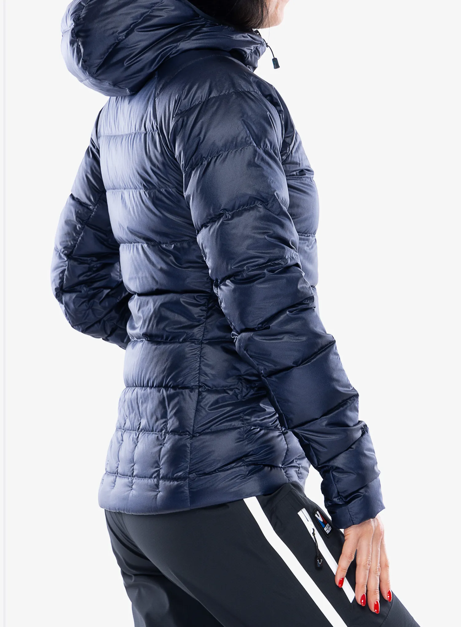 Dámská péřová bunda Millet Trilogy Icon Down Hooded - saphir