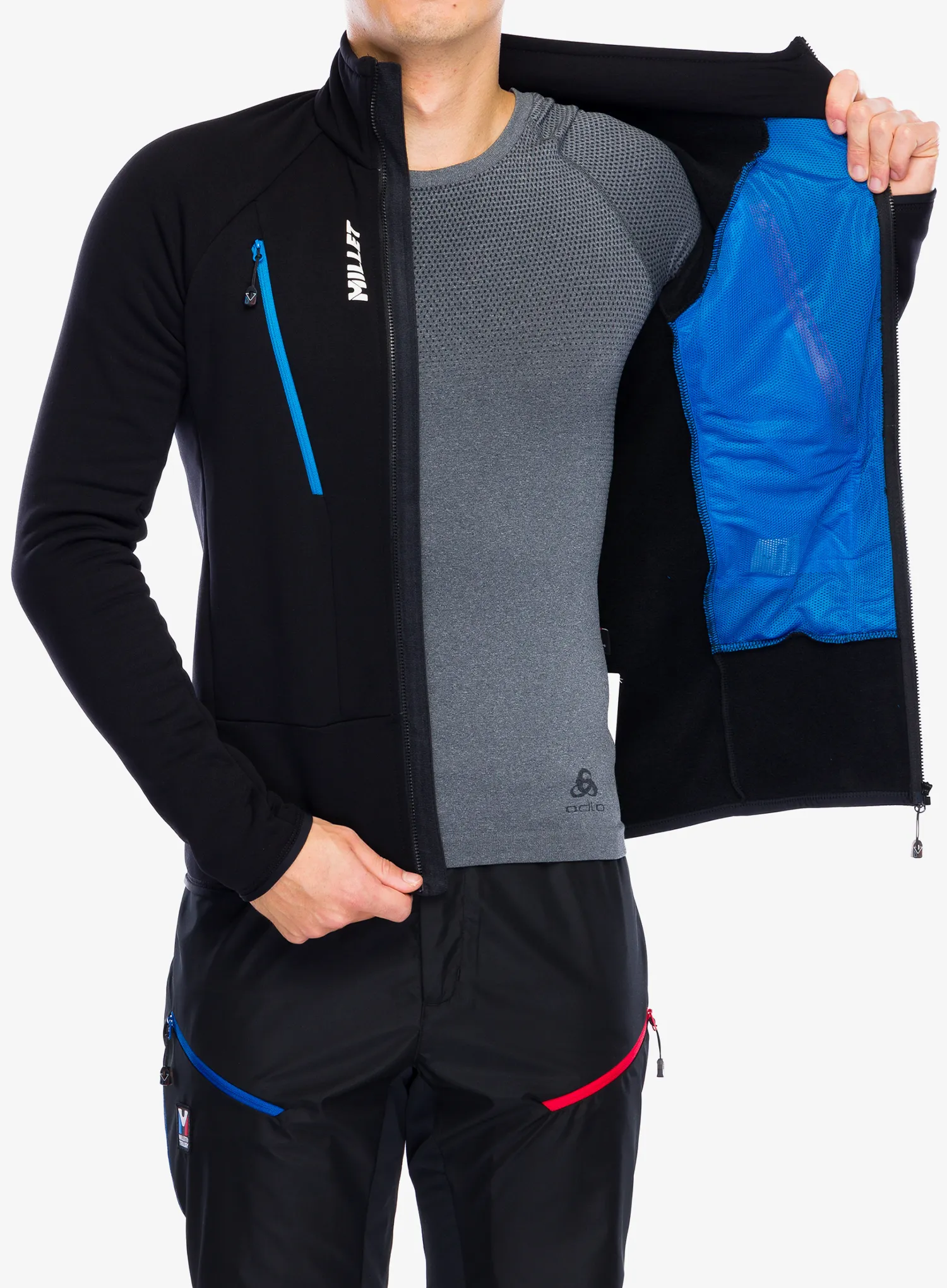 Mikina se zipem Millet Trilogy Icon Power Jacket - black