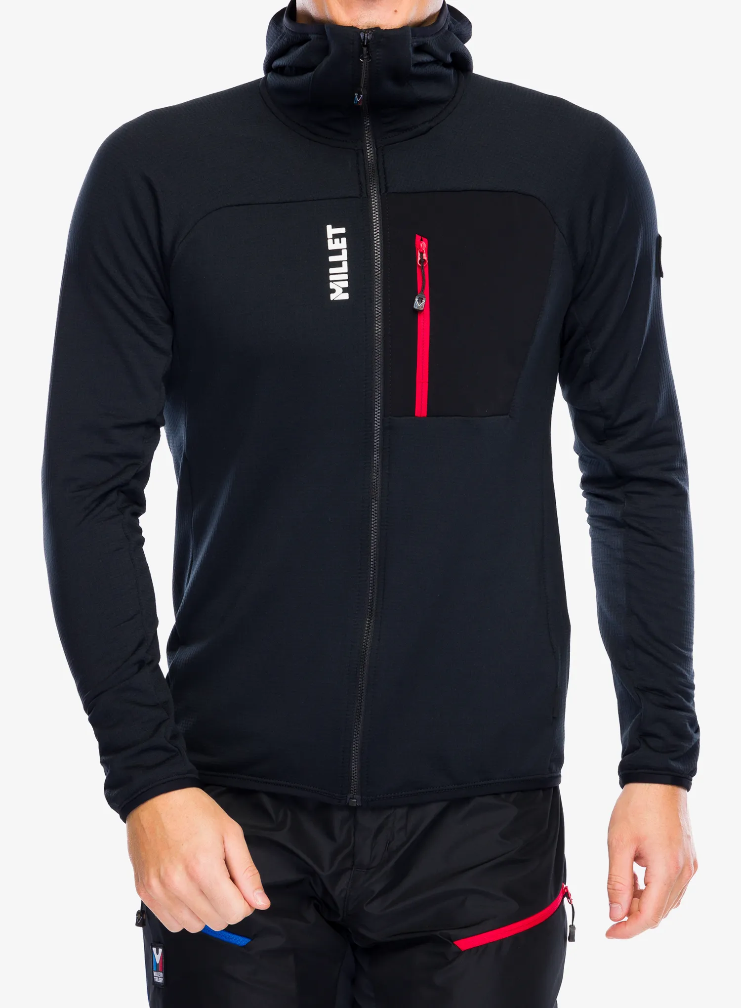Fleece mikina Millet Trilogy Light Grid Hoodie - black