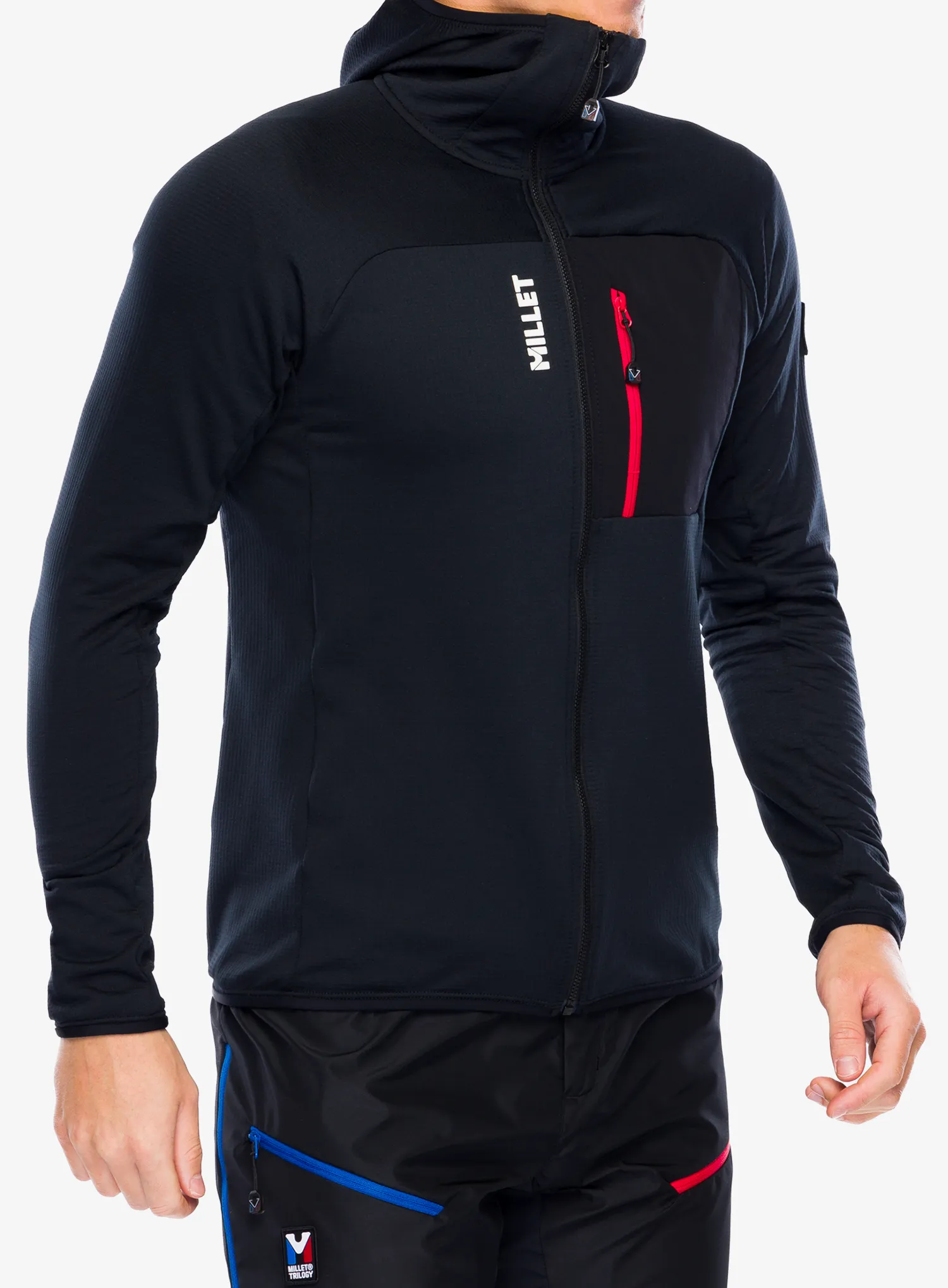 Fleece mikina Millet Trilogy Light Grid Hoodie - black