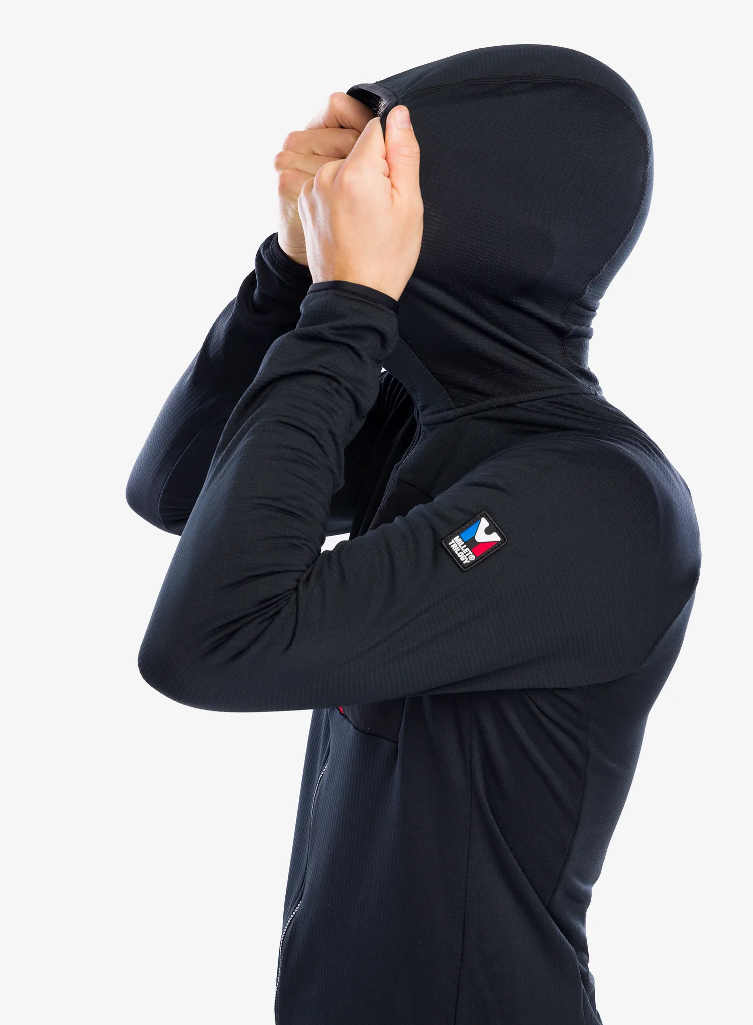 Fleece mikina Millet Trilogy Light Grid Hoodie - black