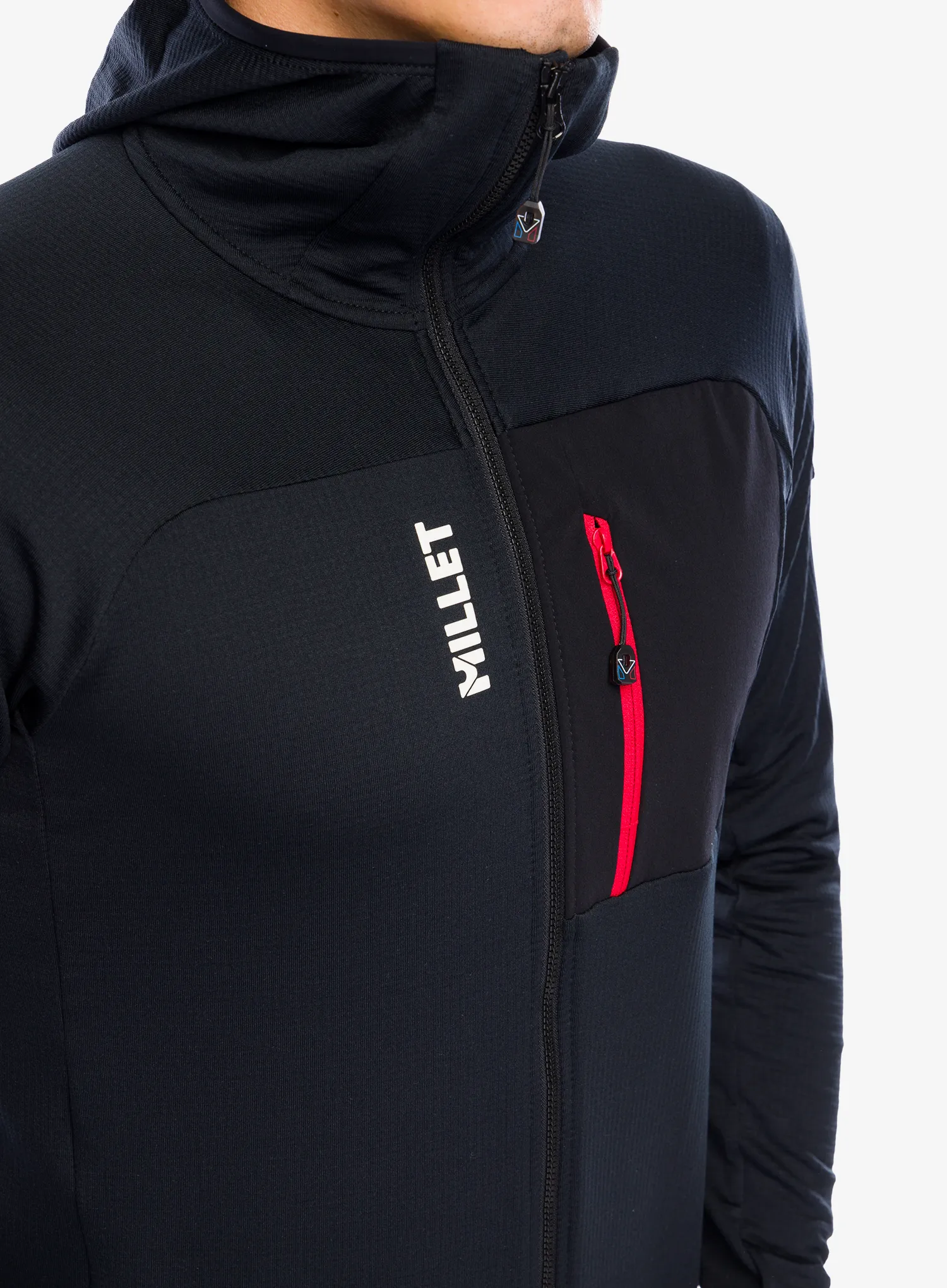 Fleece mikina Millet Trilogy Light Grid Hoodie - black