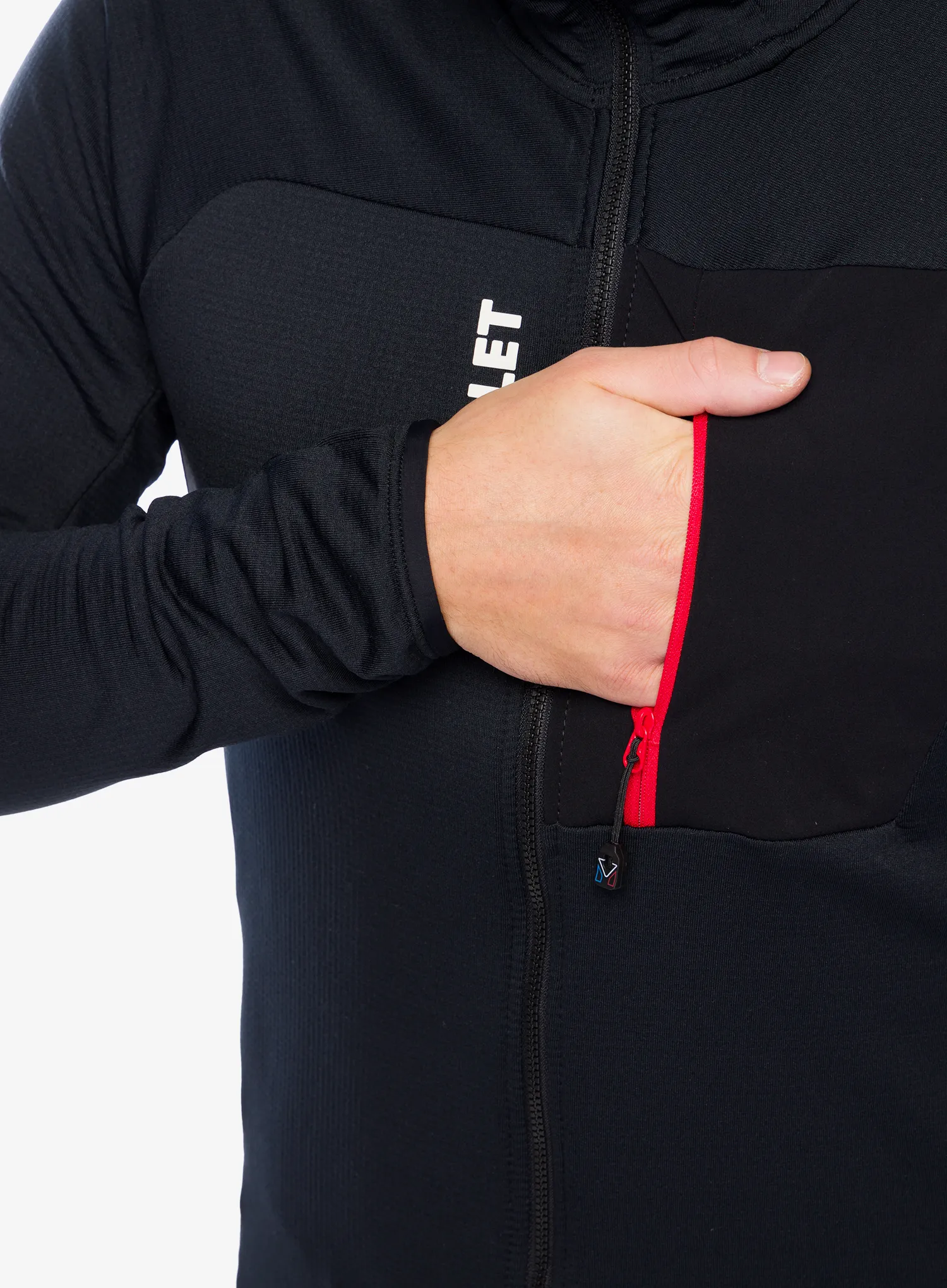 Fleece mikina Millet Trilogy Light Grid Hoodie - black