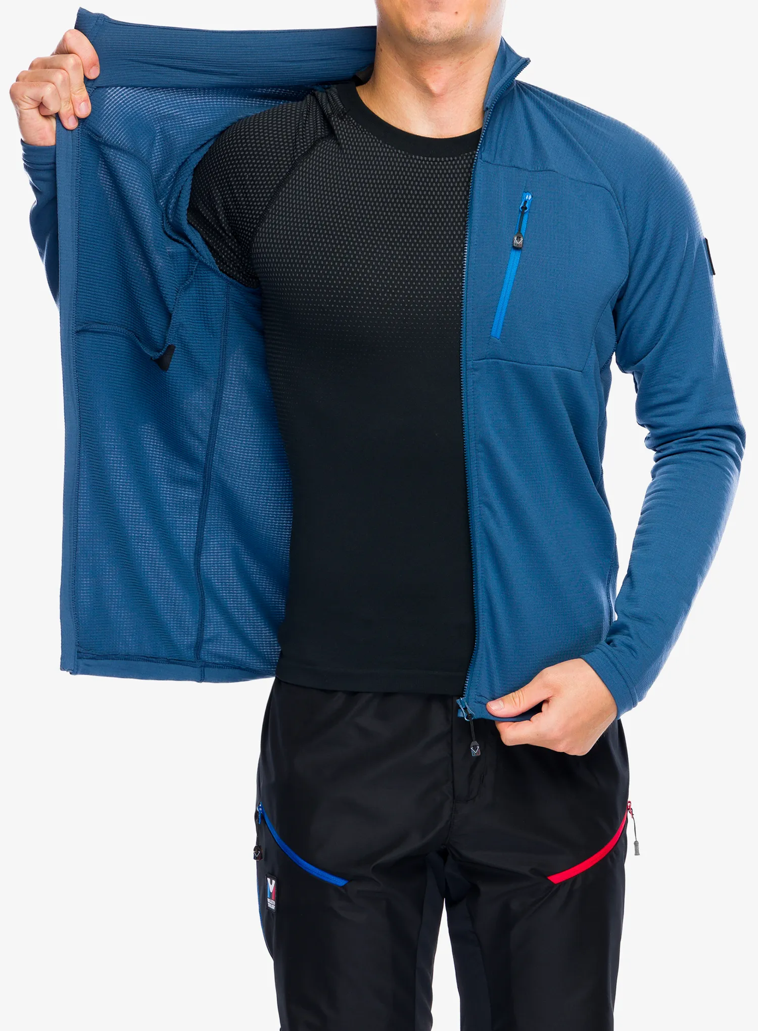 Fleece mikina Millet Trilogy Light Grid Jacket - dark denim