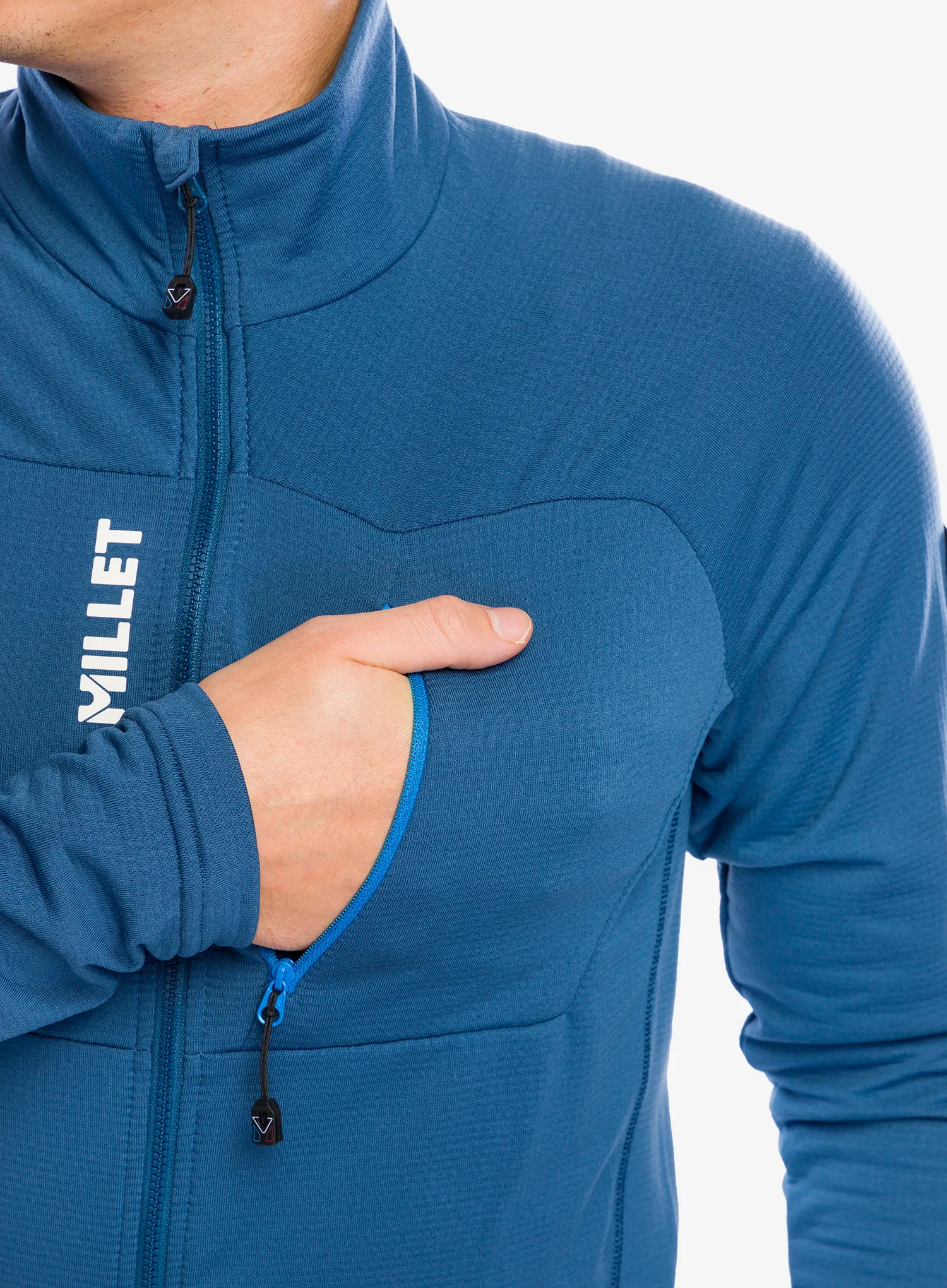 Fleece mikina Millet Trilogy Light Grid Jacket - dark denim