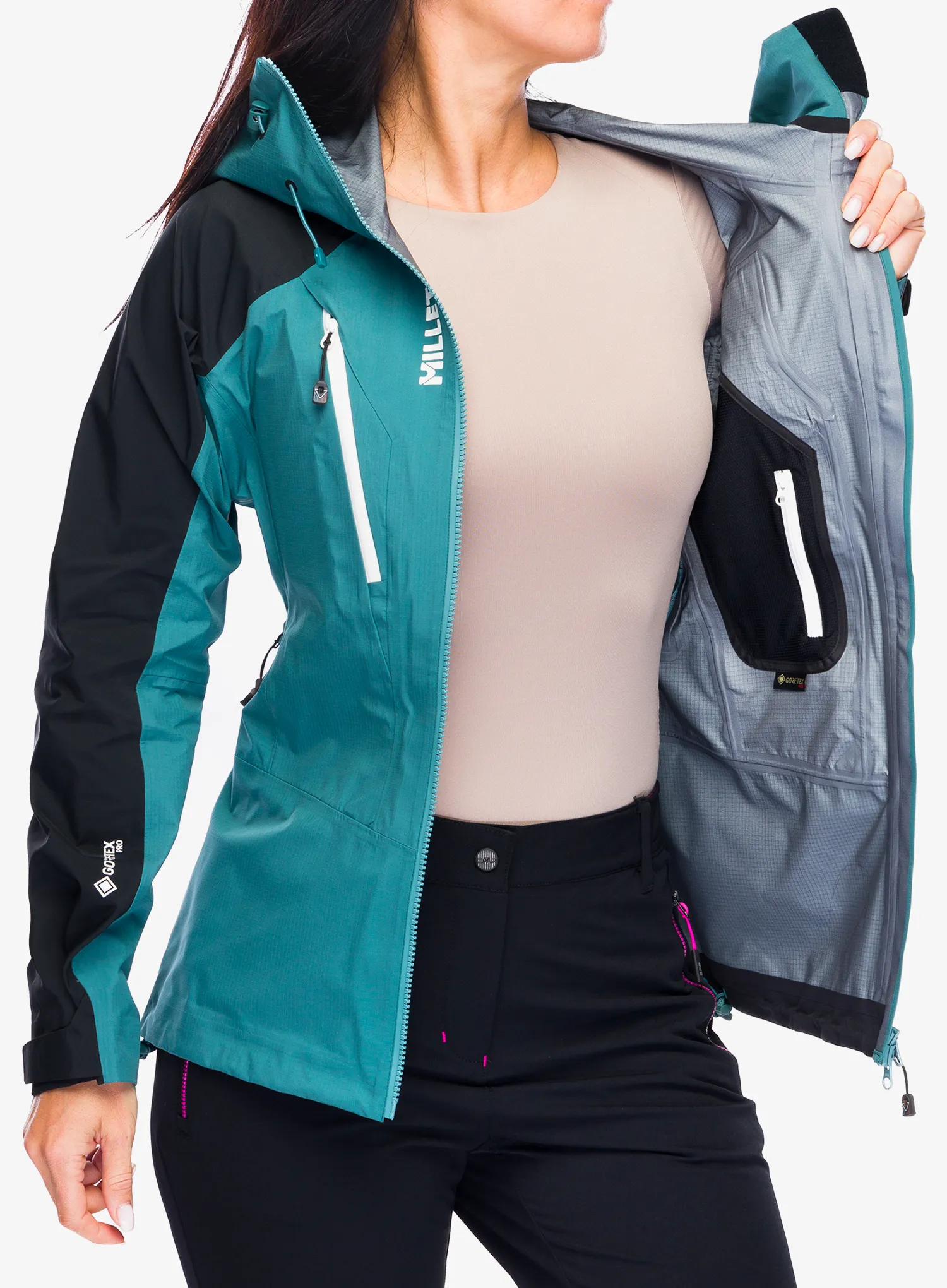 Dámská nepromokavá bunda s membránou Millet Trilogy V Icon GTX Pro Jacket - hydro/black