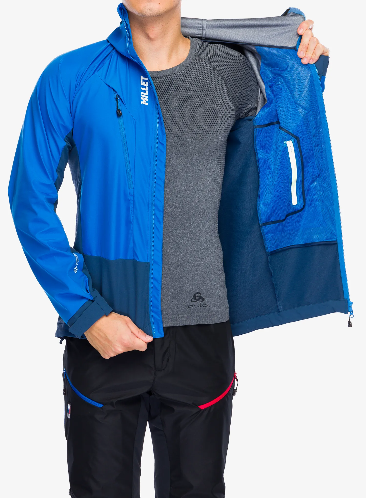 Softshellová bunda Millet Trilogy V Icon INFINIUM Jacket - dark denim/icon blue