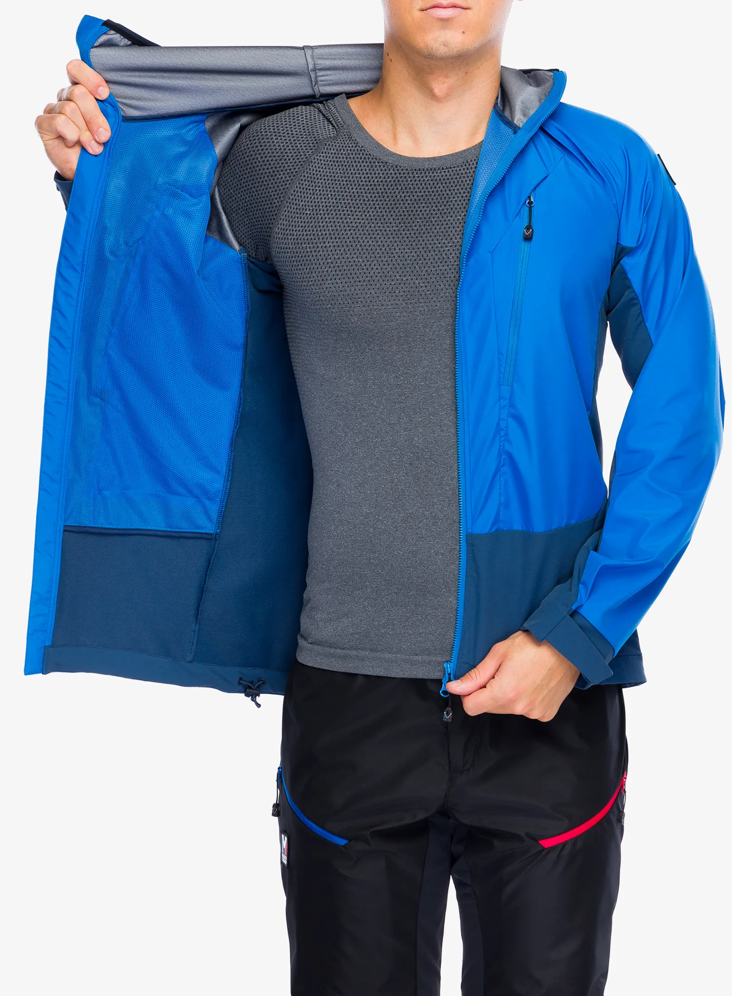 Softshellová bunda Millet Trilogy V Icon INFINIUM Jacket - dark denim/icon blue