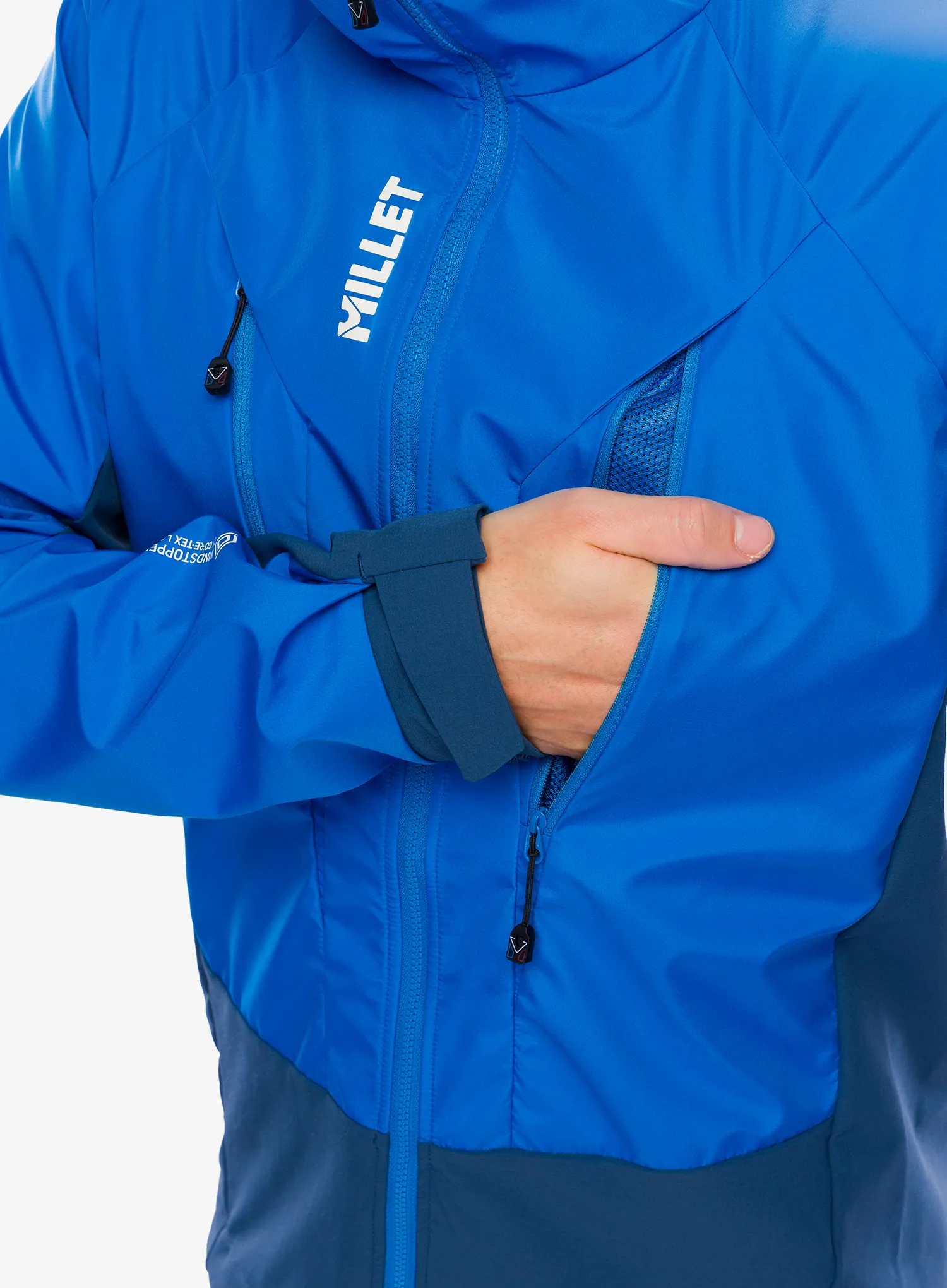 Softshellová bunda Millet Trilogy V Icon INFINIUM Jacket - dark denim/icon blue
