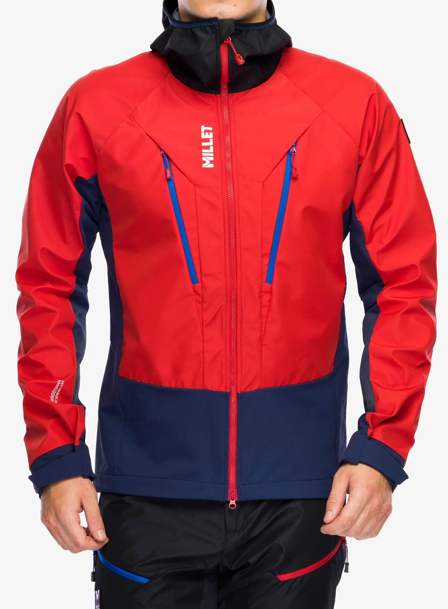 Softshellová bunda pánská Millet Trilogy V Icon INFINIUM Jacket - saphir/rouge