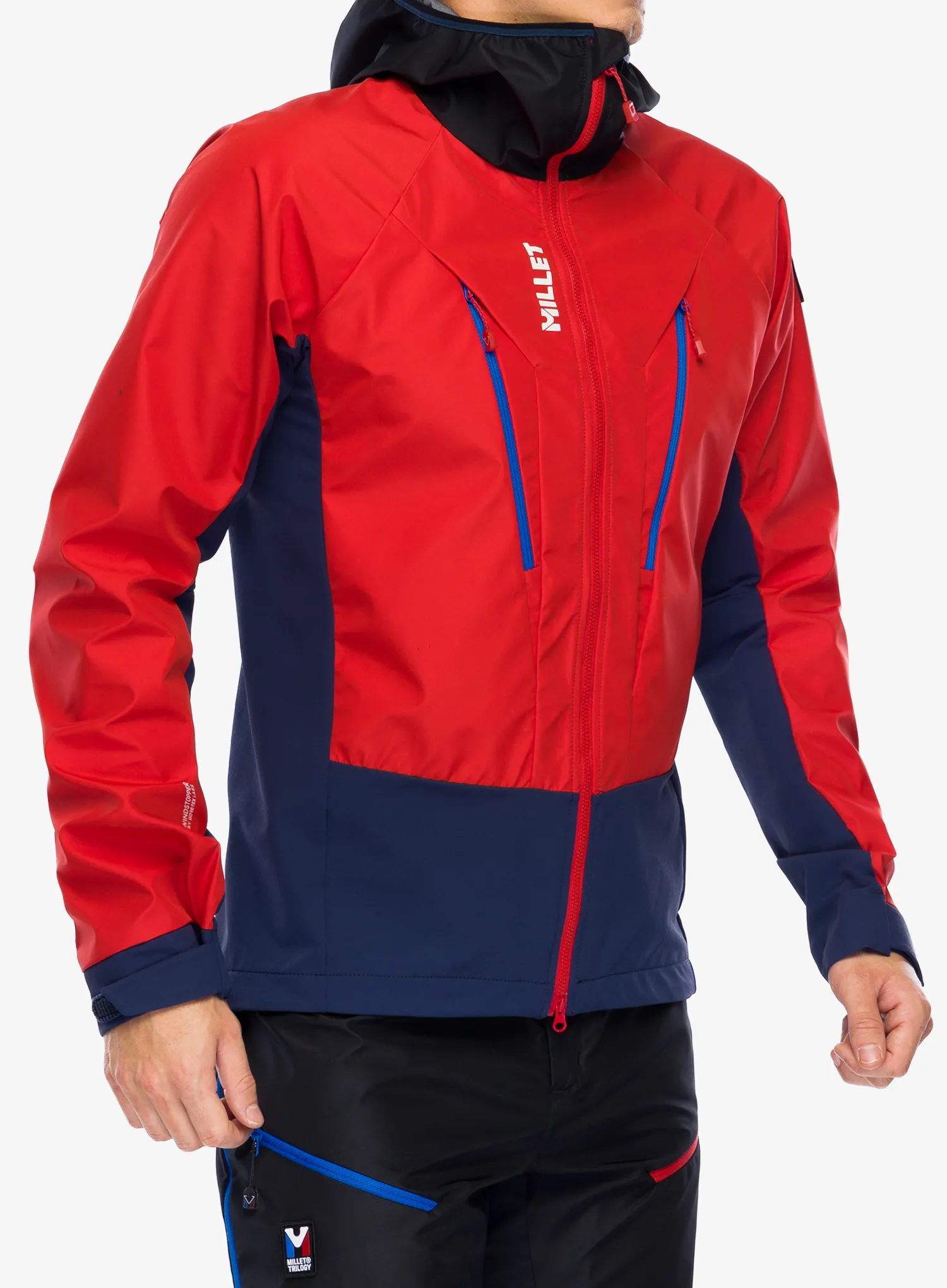 Softshellová bunda pánská Millet Trilogy V Icon INFINIUM Jacket - saphir/rouge