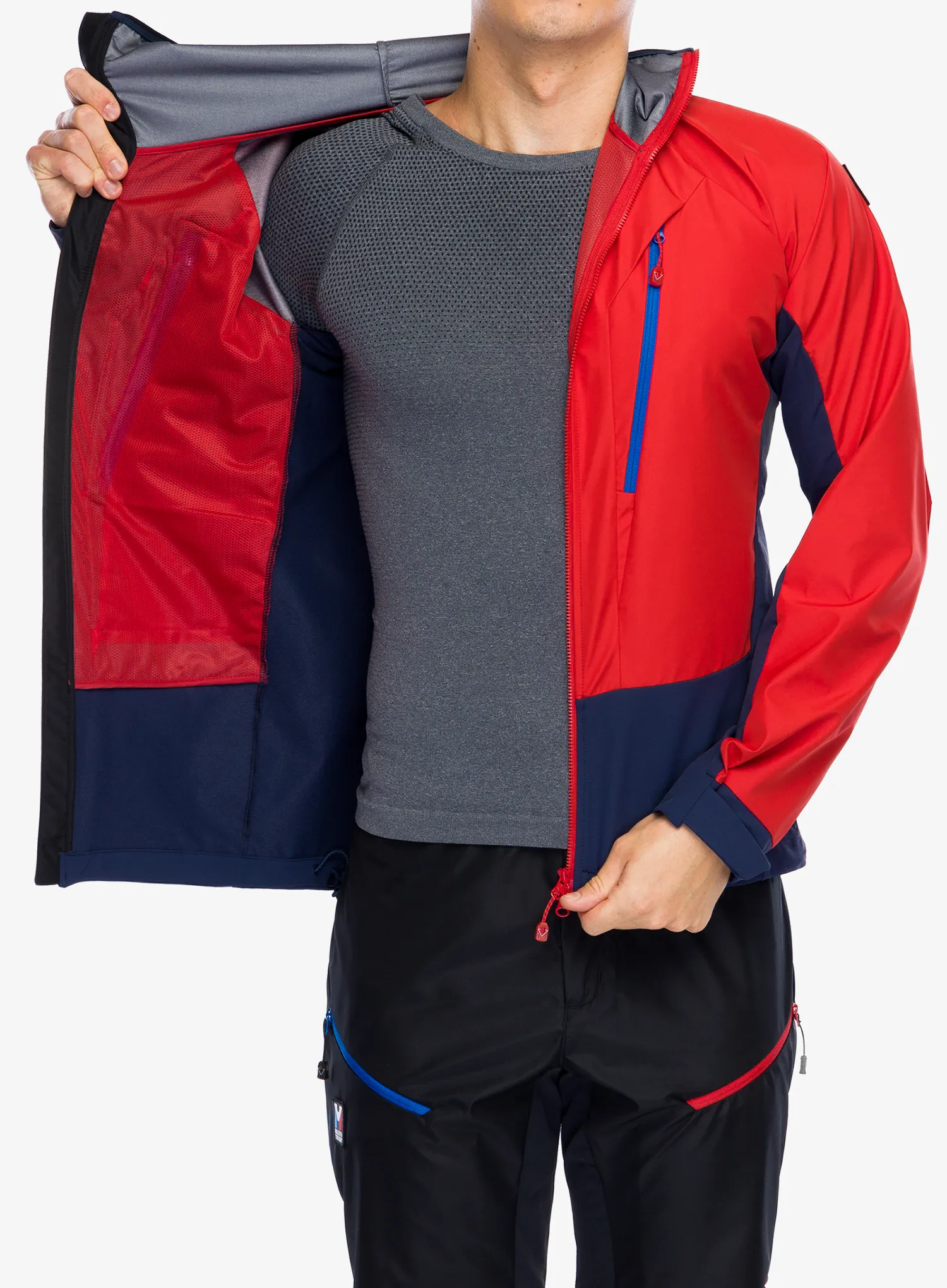 Softshellová bunda pánská Millet Trilogy V Icon INFINIUM Jacket - saphir/rouge
