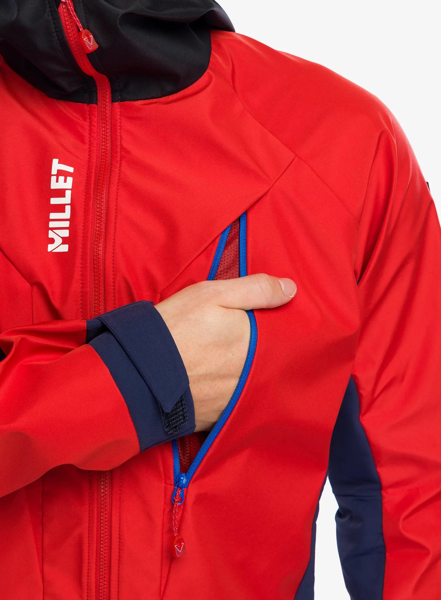 Softshellová bunda pánská Millet Trilogy V Icon INFINIUM Jacket - saphir/rouge