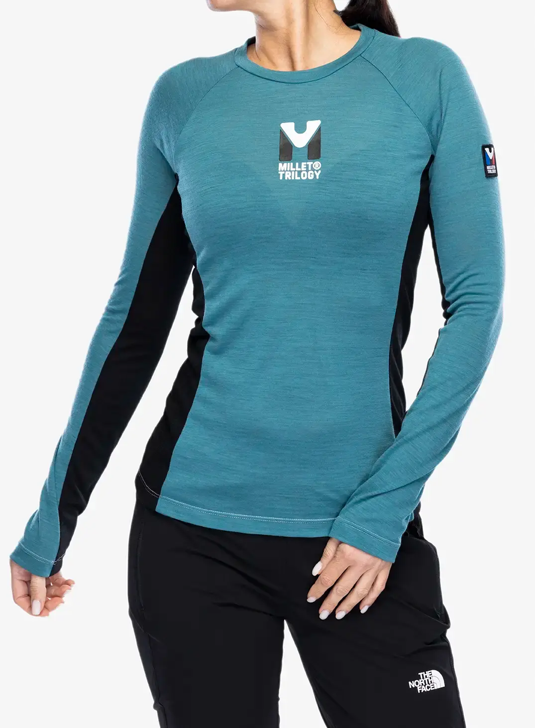Dámské triko s dlouhým rukávem Millet Trilogy Wool TS LS -  hydro/black