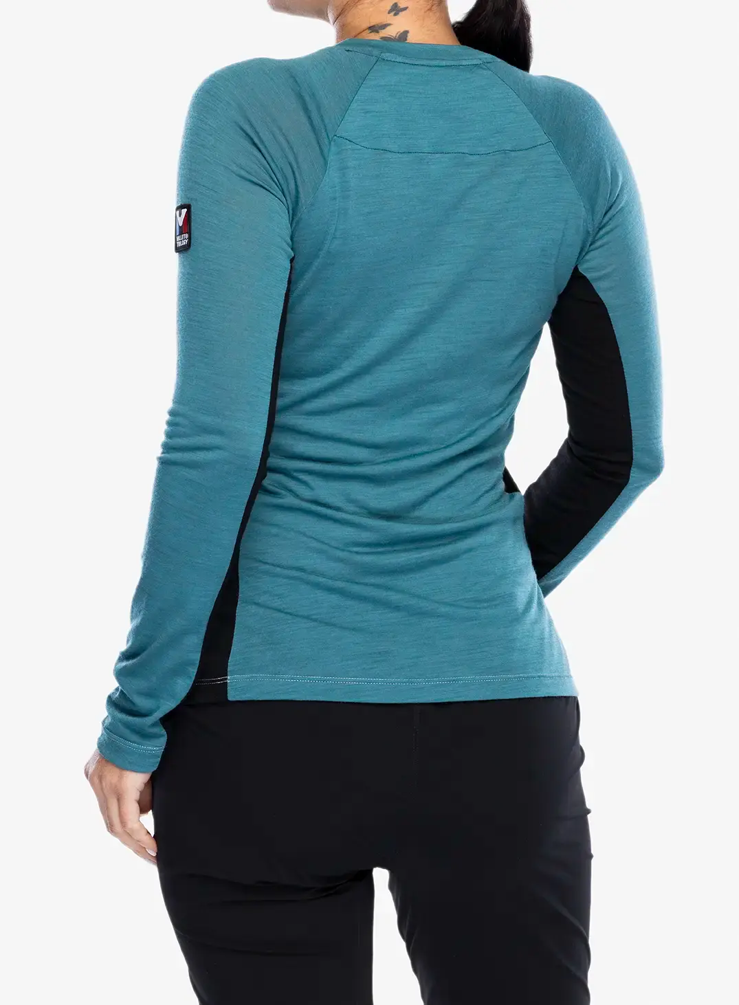 Dámské triko s dlouhým rukávem Millet Trilogy Wool TS LS -  hydro/black
