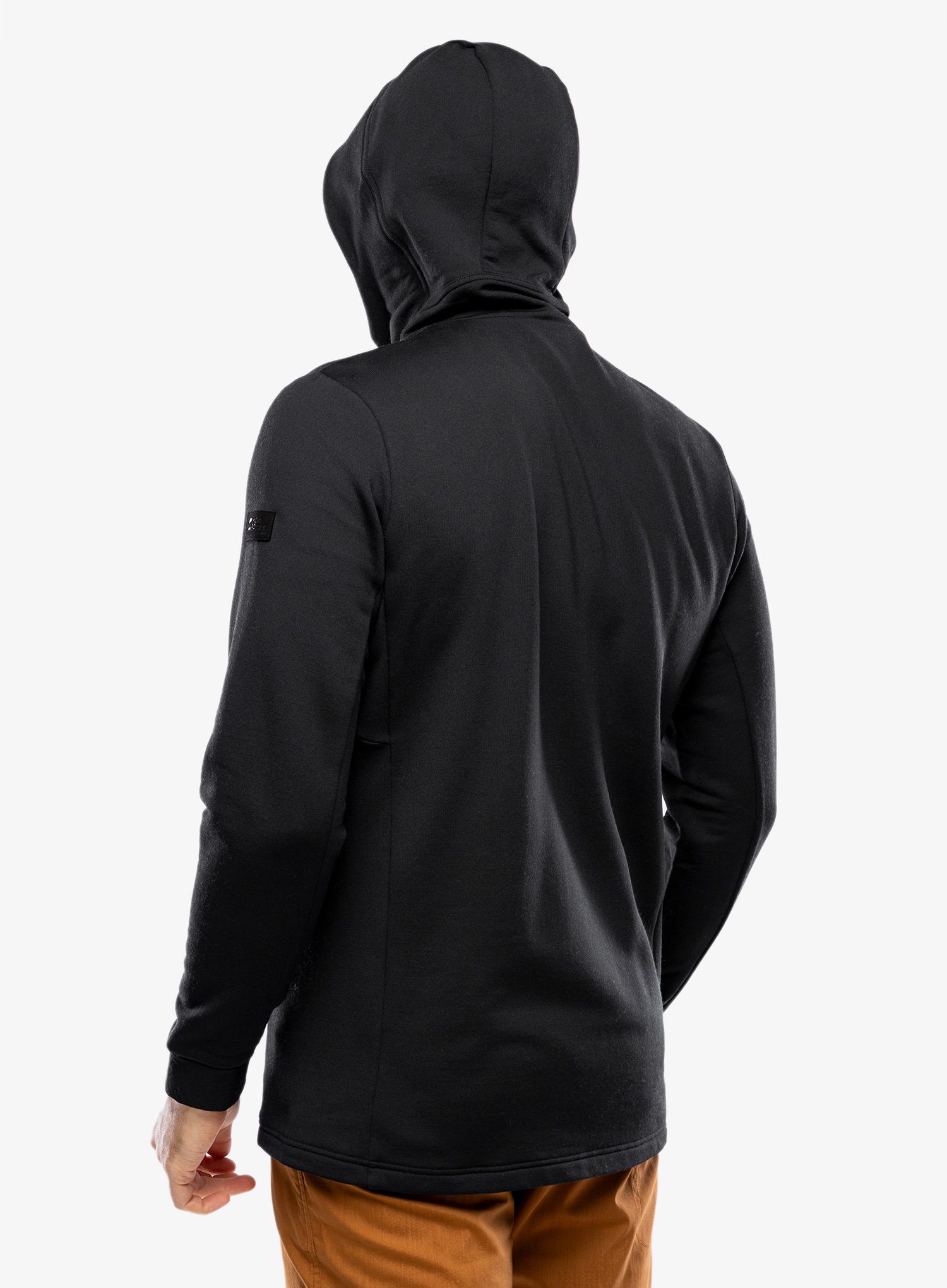 Fleece mikina Mons Royale Arcadia Merino Fleece Hoody - black