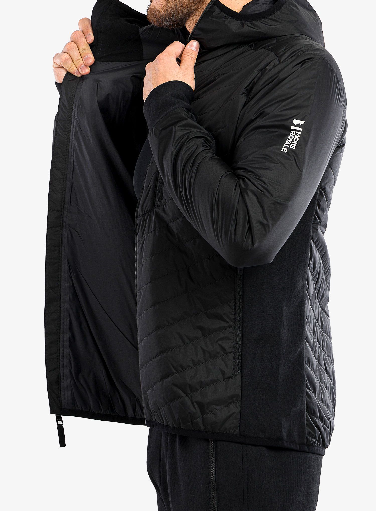 Izolovaná bunda Mons Royale Arete Merino Insulation Hood - black