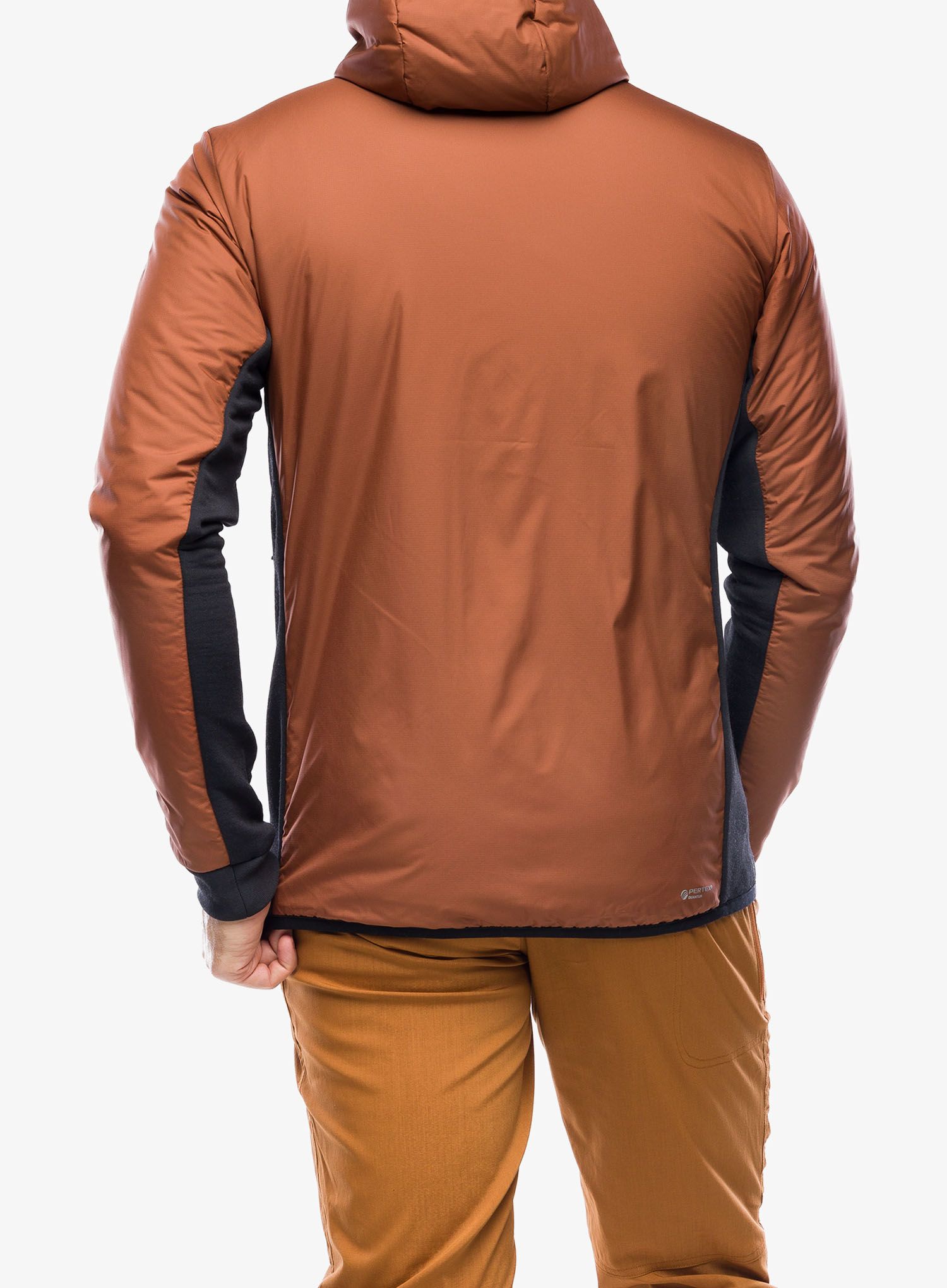 Zateplená bunda Mons Royale Arete Wool Insulation Hood - dark copper/black