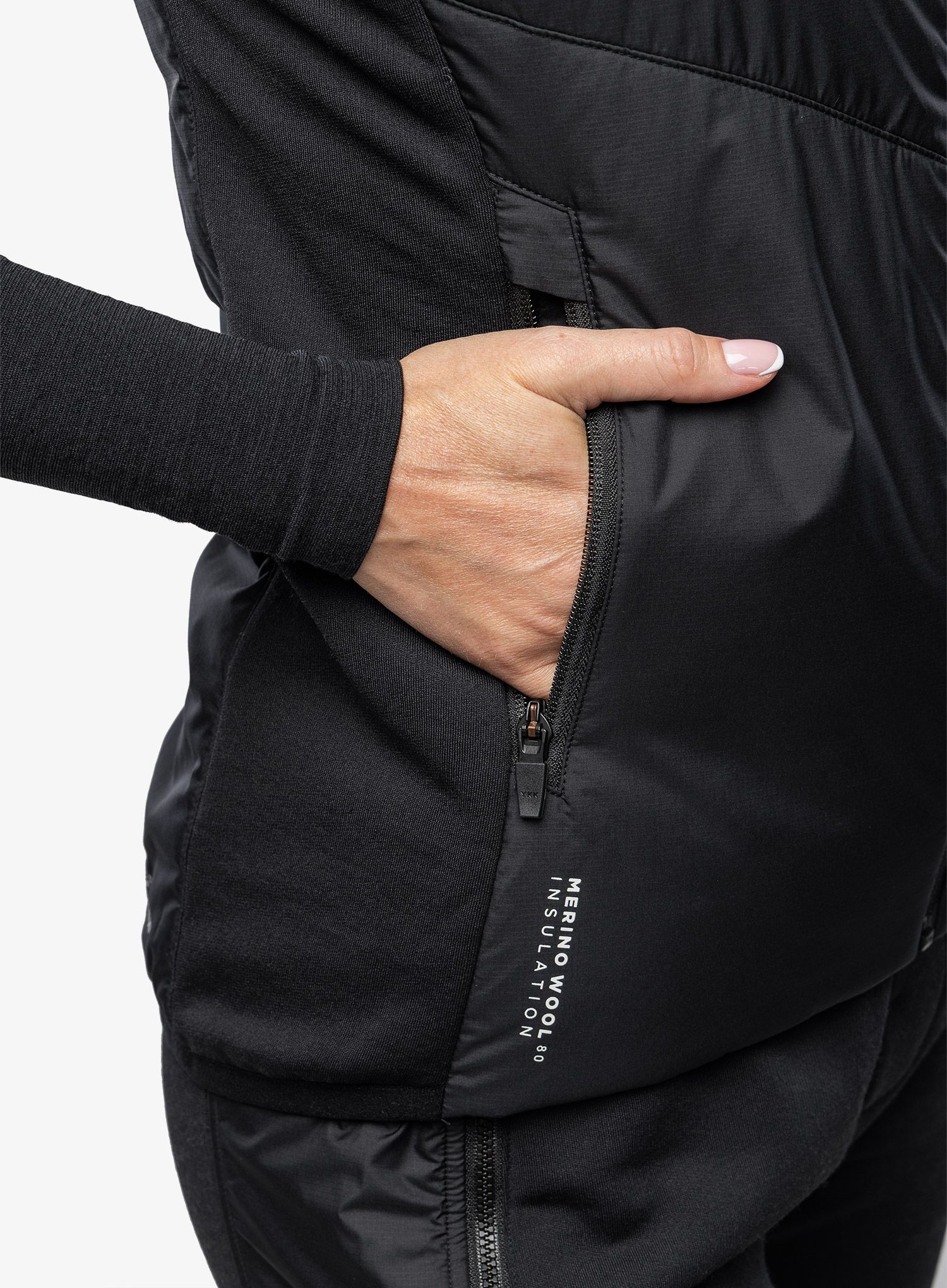 Vesta dámská Mons Royale Arete Wool Insulation Vest - black