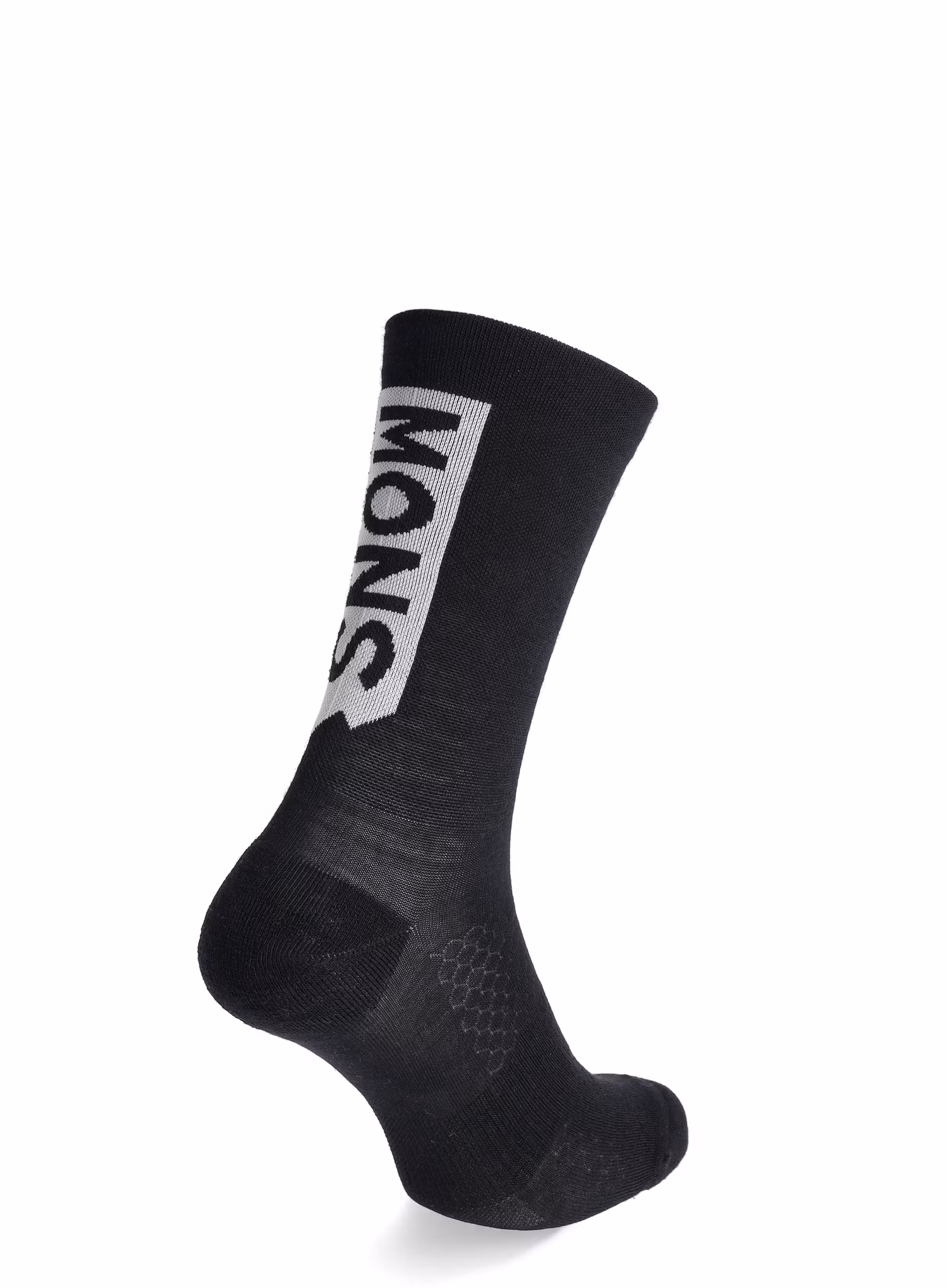 Cyklistické ponožky Mons Royale Atlas Crew Sock - black/vert ridge