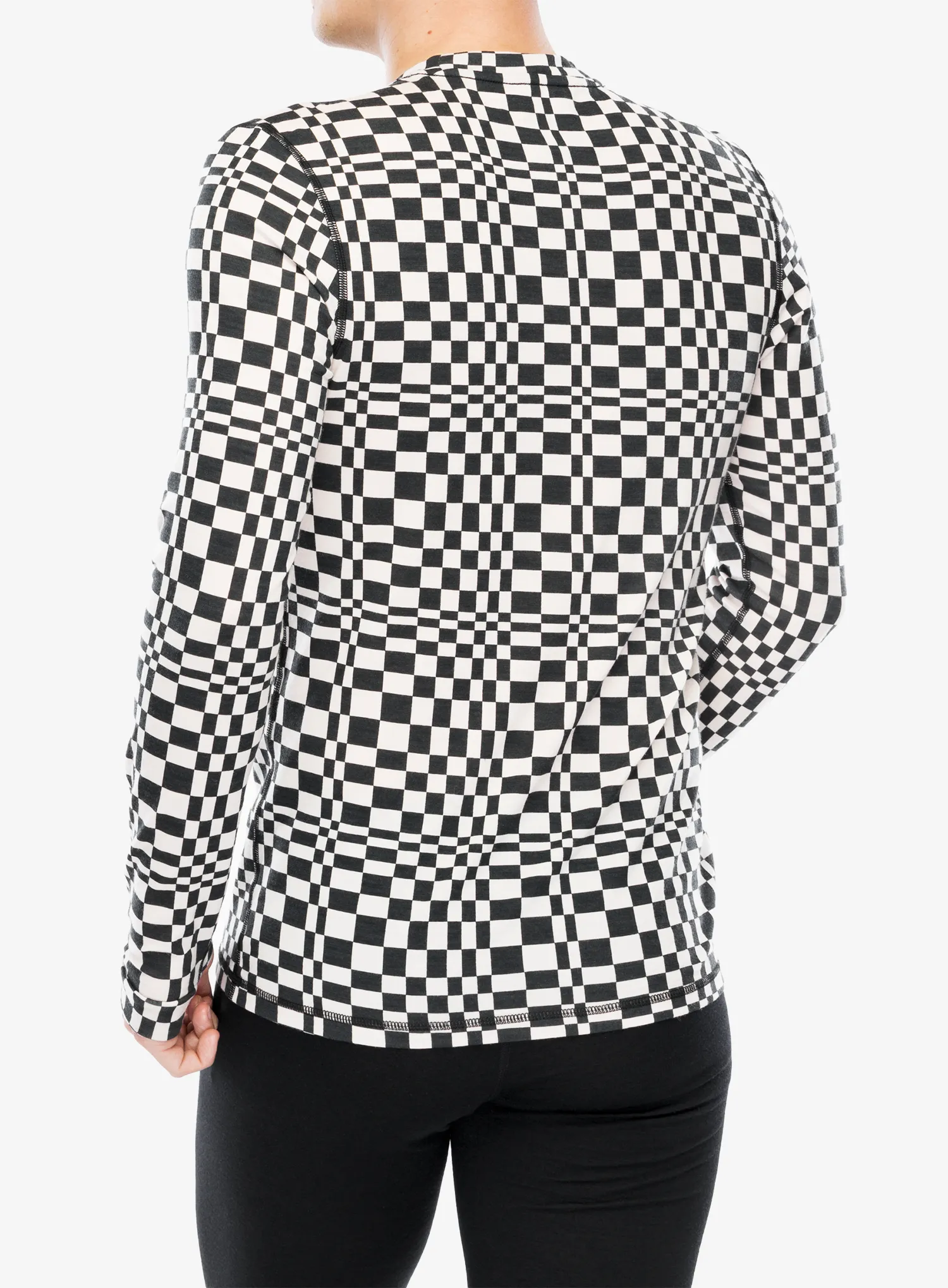 Funkční mikina Mons Royale Cascade Merino Flex 200 LS - checkers