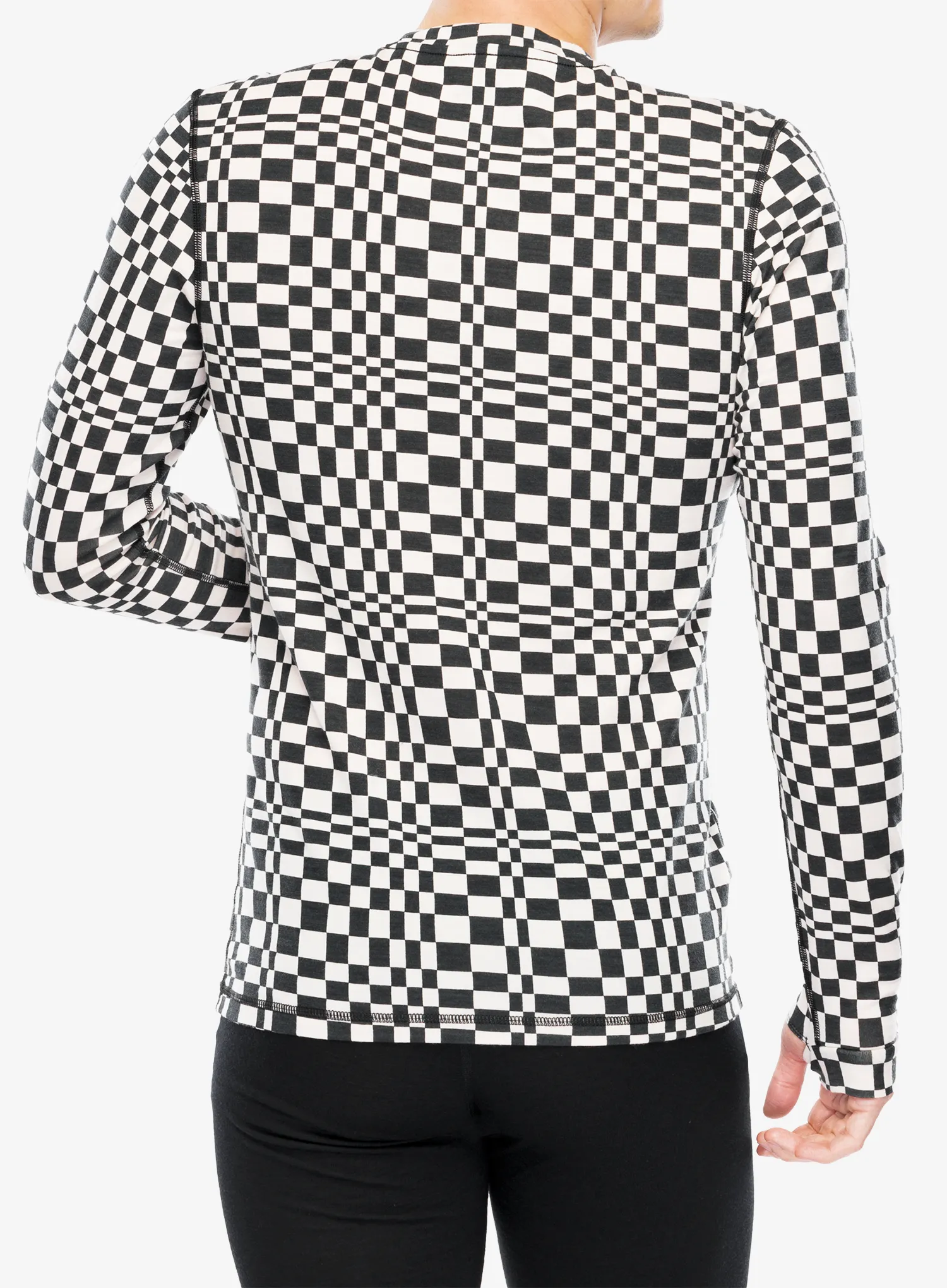 Funkční mikina Mons Royale Cascade Merino Flex 200 LS - checkers