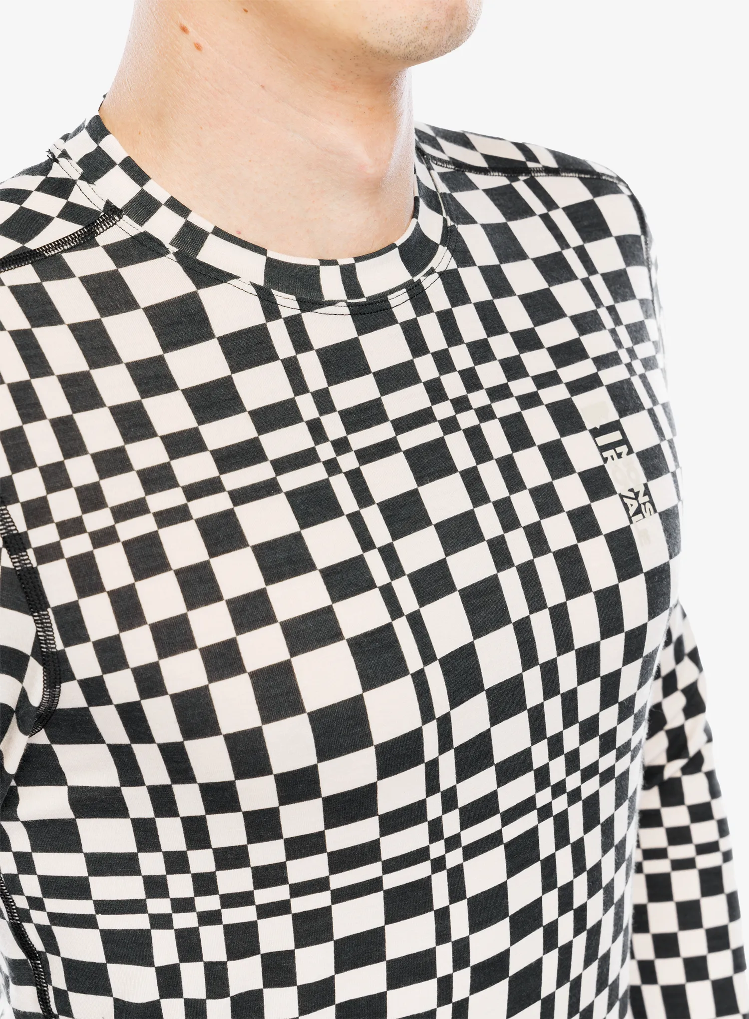 Funkční mikina Mons Royale Cascade Merino Flex 200 LS - checkers