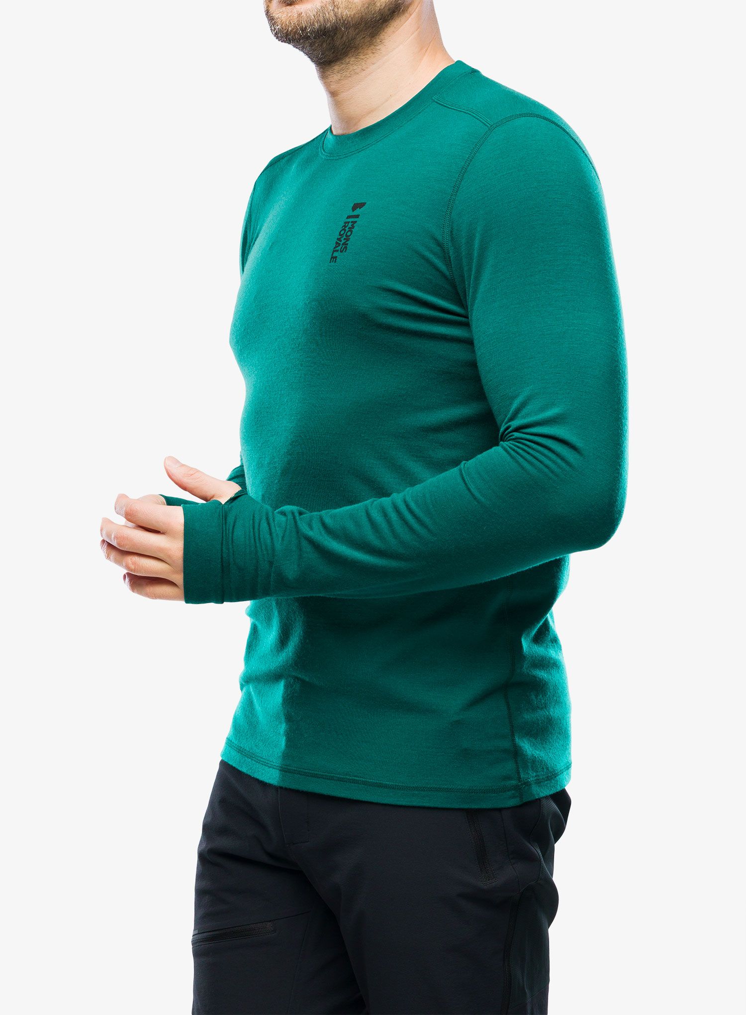 Funkční mikina Mons Royale Cascade Merino Flex 200 LS - evergreen