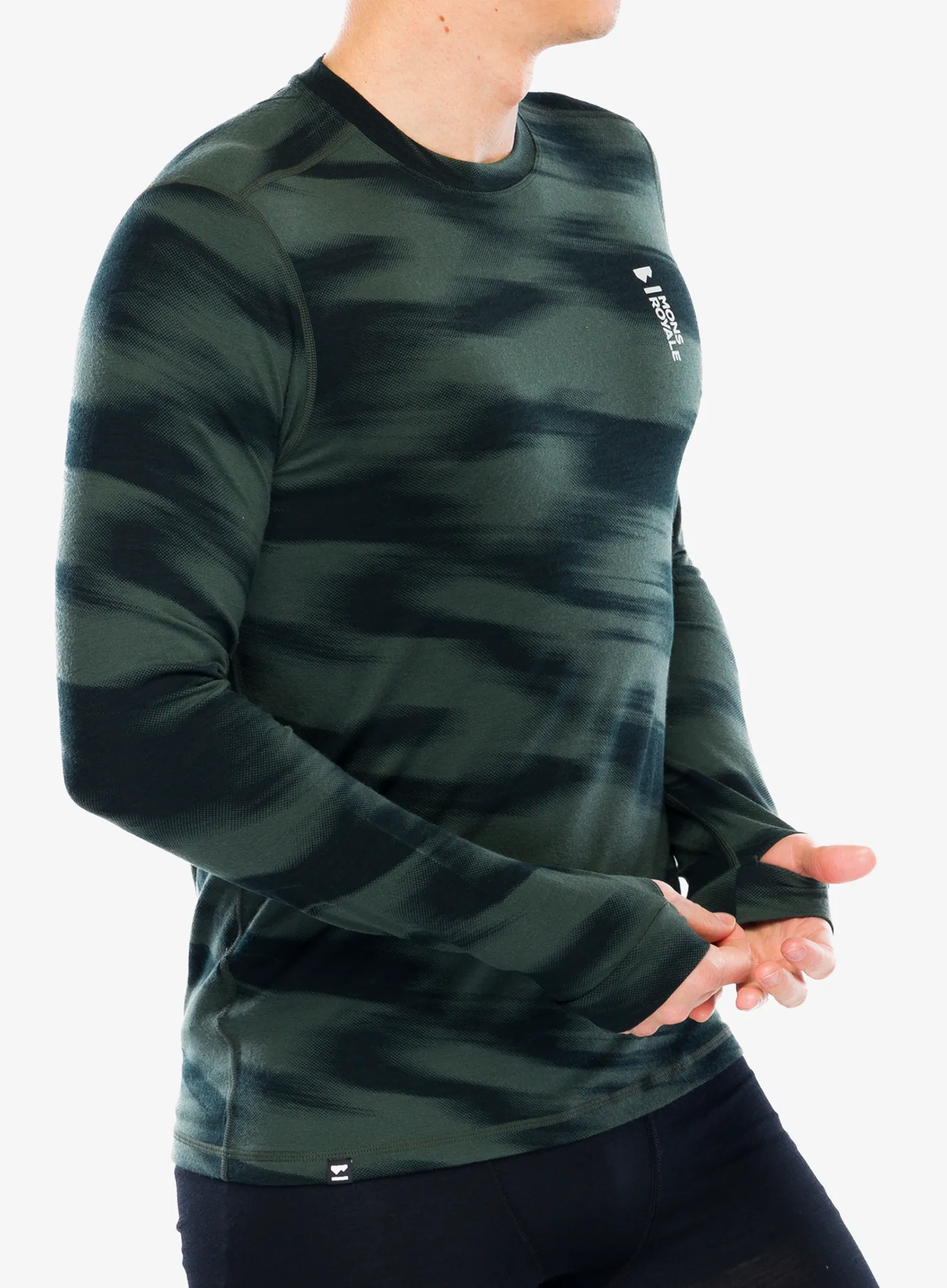 Termoaktivní mikina Mons Royale Cascade Merino Flex 200 LS - motion