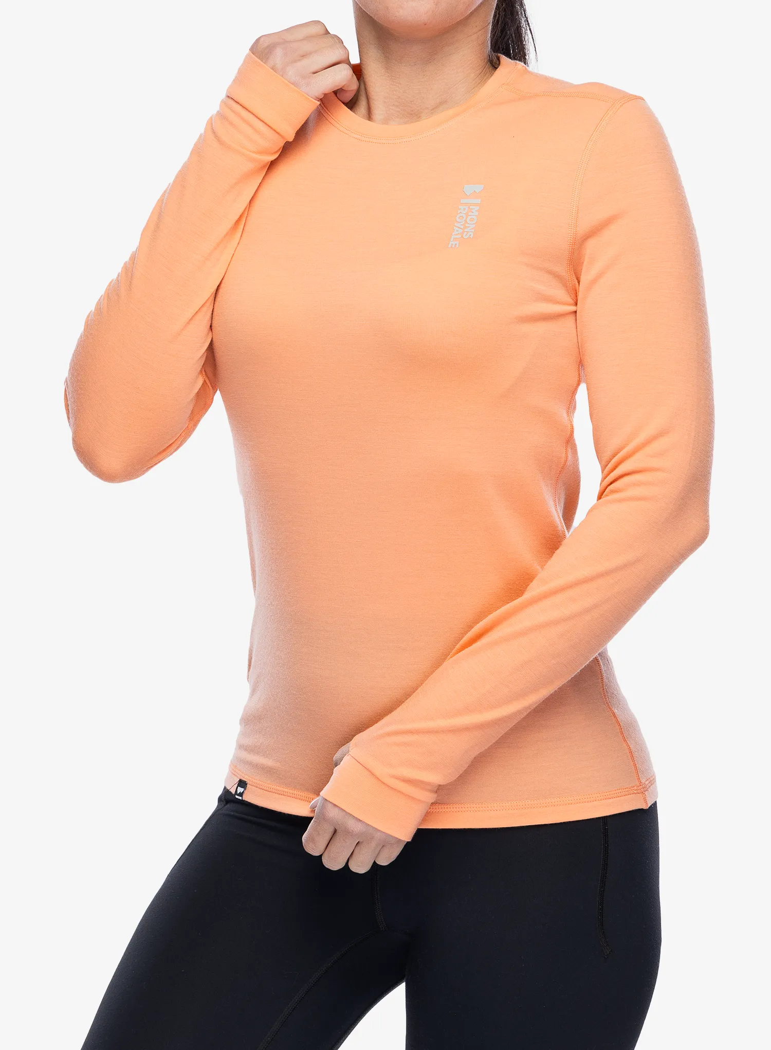 Dámská mikina Mons Royale Cascade Merino Flex 200 LS - punch