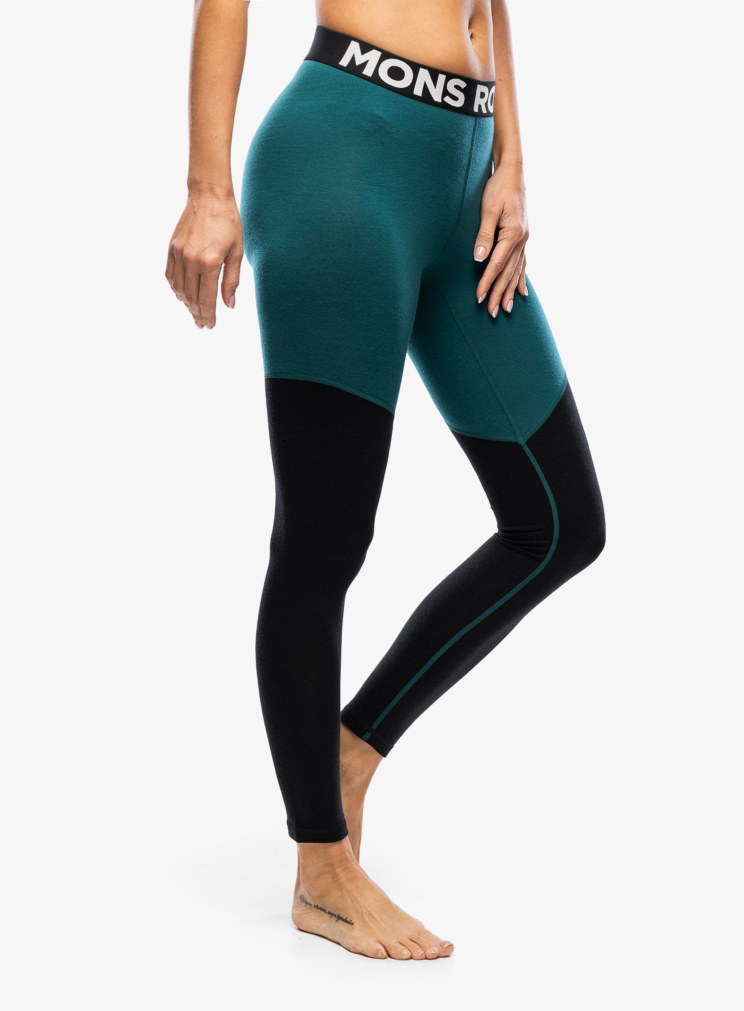 Dámské legíny Mons Royale Cascade Merino Flex 200 Legging - evergreen