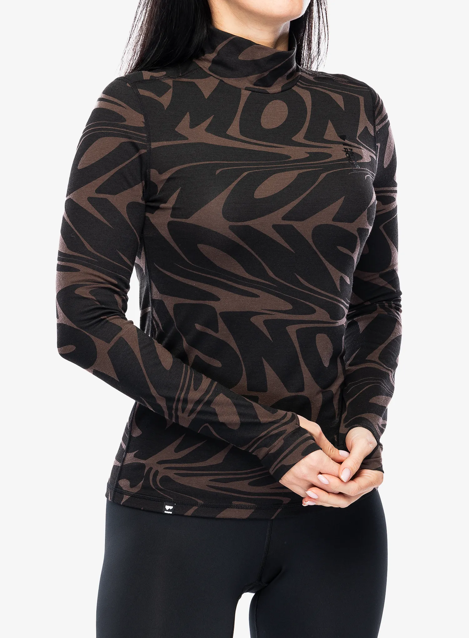 Dámská funkční mikina Mons Royale Cascade Merino Flex 200 Mock Neck LS - cedar