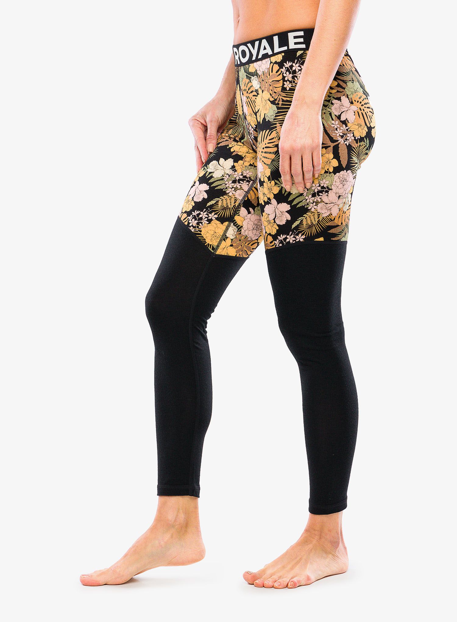 Termolegíny dámské Mons Royale Cascade Merino - floral camo
