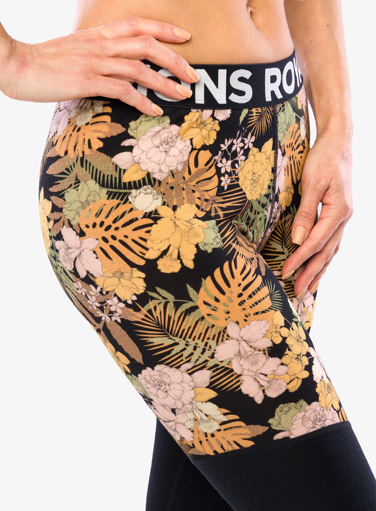 Termolegíny dámské Mons Royale Cascade Merino - floral camo