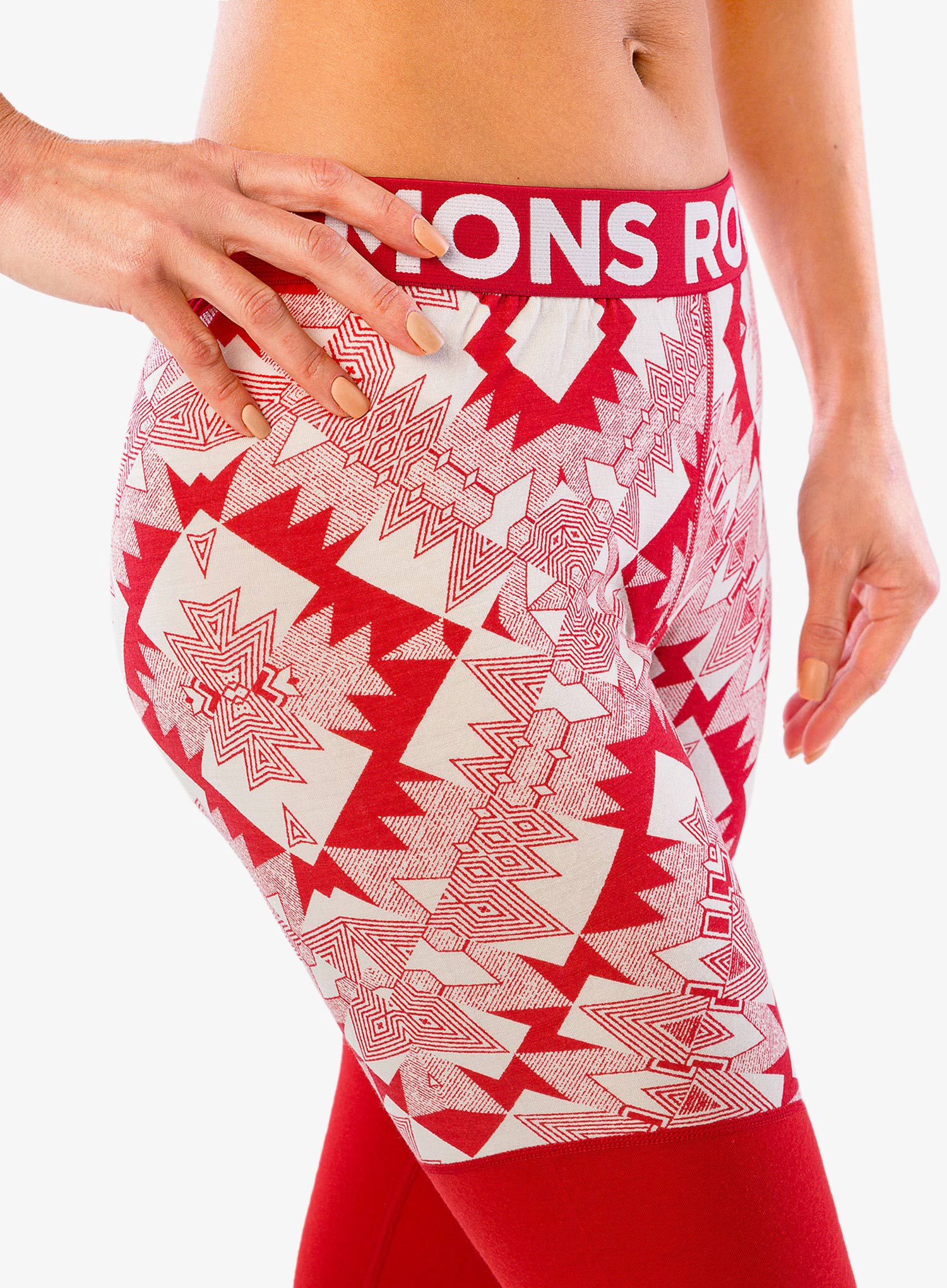 Termolegíny dámské Mons Royale Cascade Merino - retro red