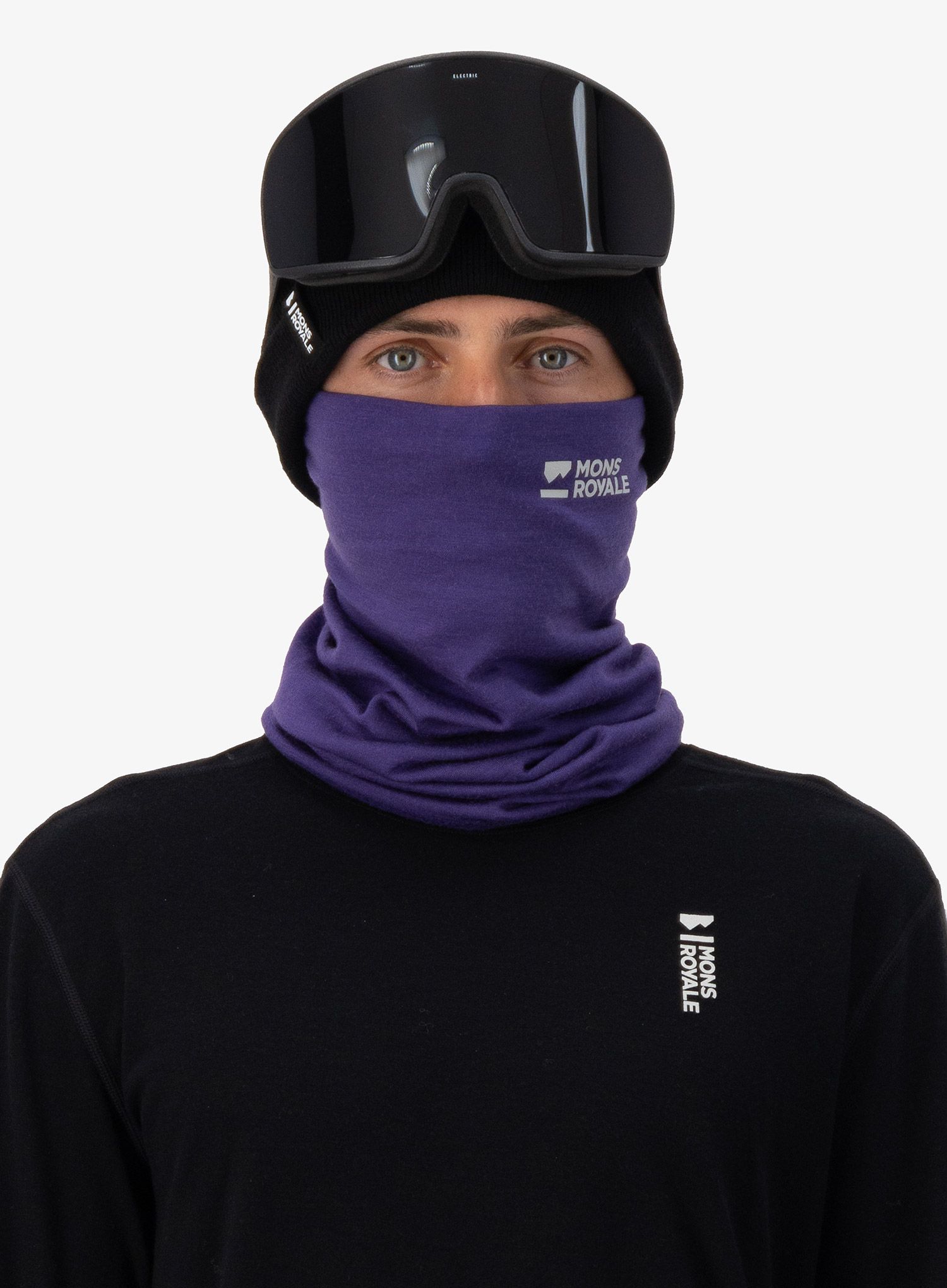 Nákrčník Mons Royale Double Up Neckwarmer - violet
