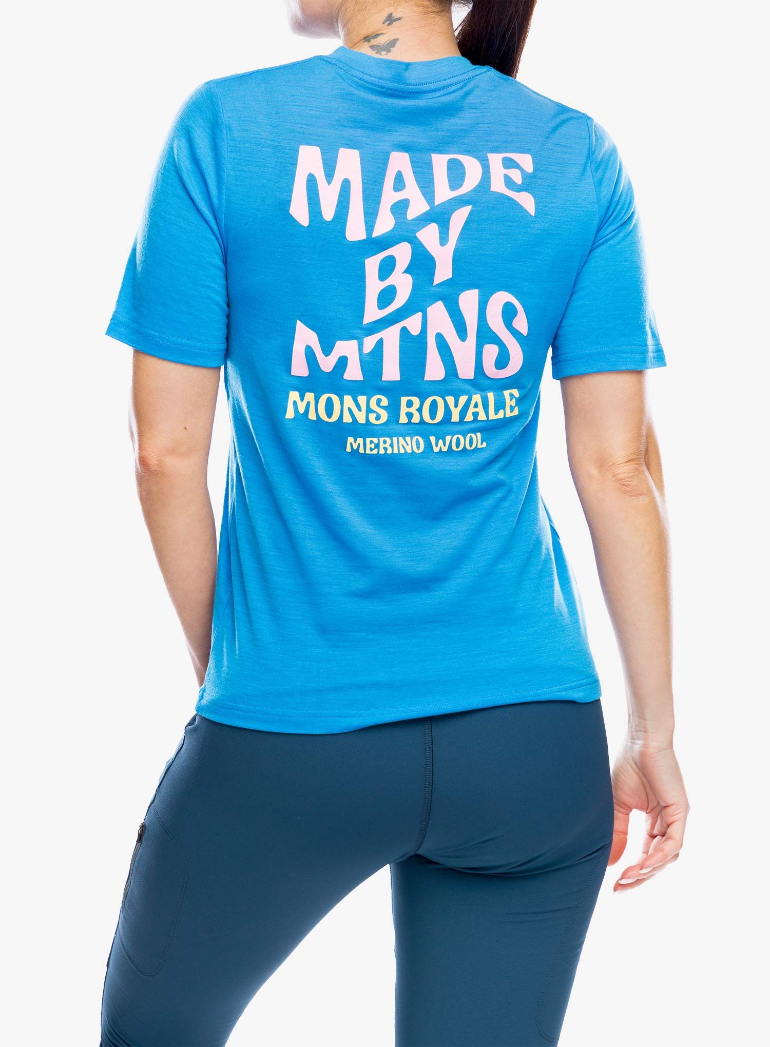 Dámské tričko Mons Royale Icon Merino Air-Con Relaxed Tee - pop blue