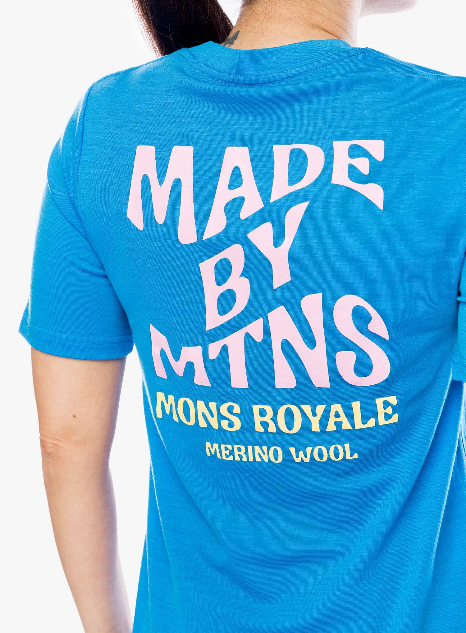 Dámské tričko Mons Royale Icon Merino Air-Con Relaxed Tee - pop blue
